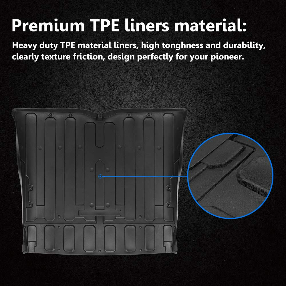 Kemimoto Rubber Bed Mat Liner for Pioneer 1000-5 2016-2026