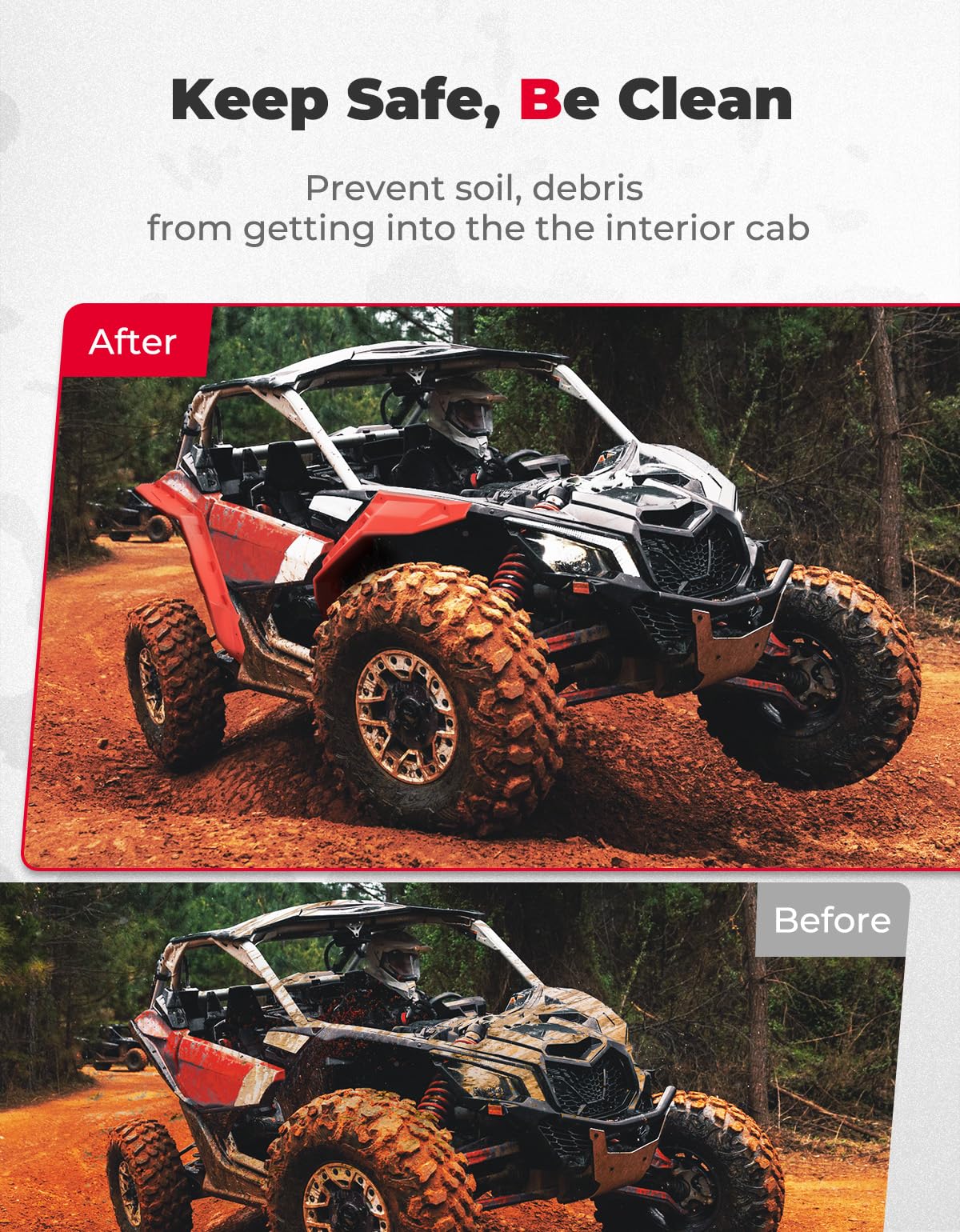 Red Fender Flares for Can‑Am Maverick X3 / X3 MAX