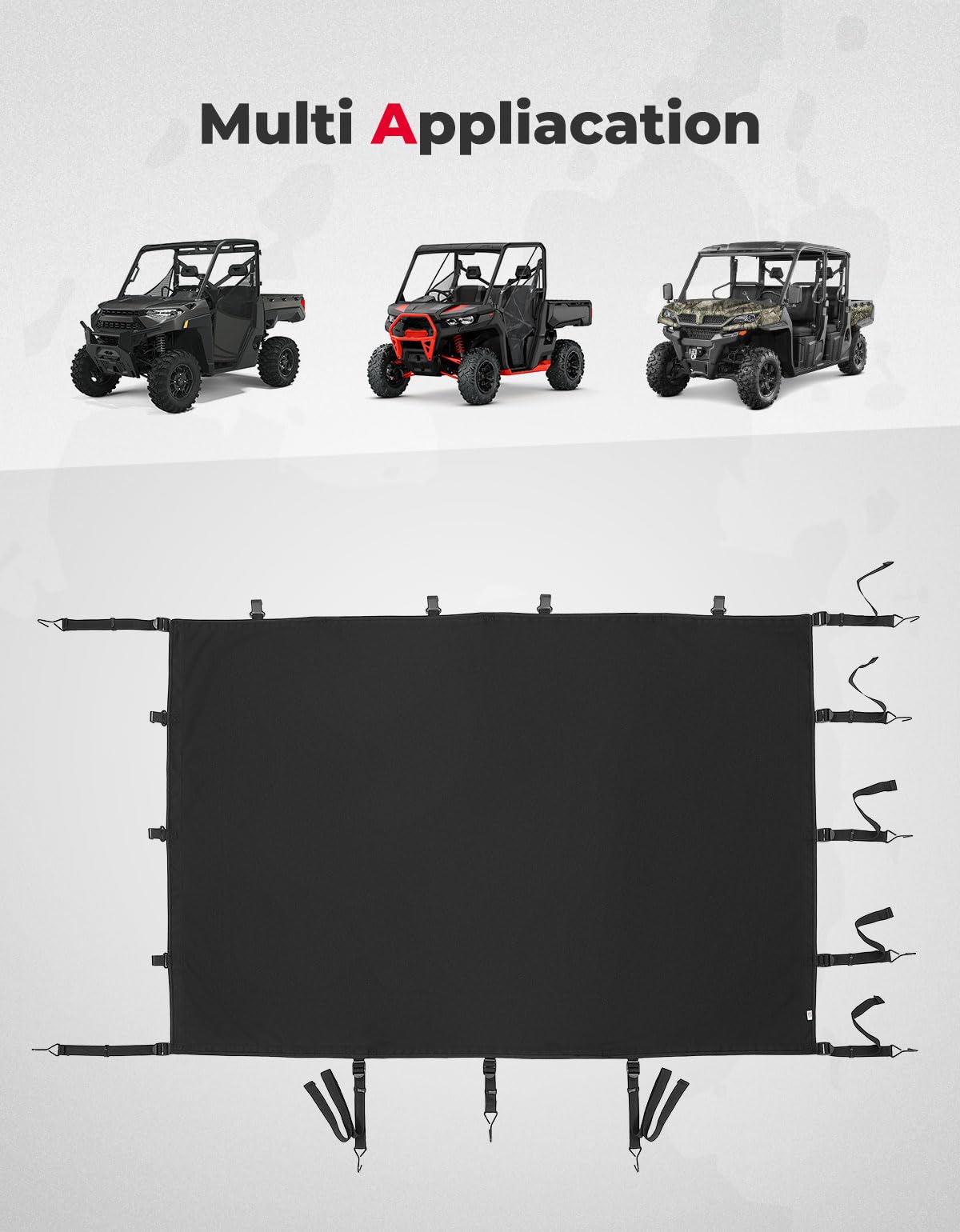Kemimoto Stretchable Cargo Bed Net for Can‑Am Defender & Polaris Ranger