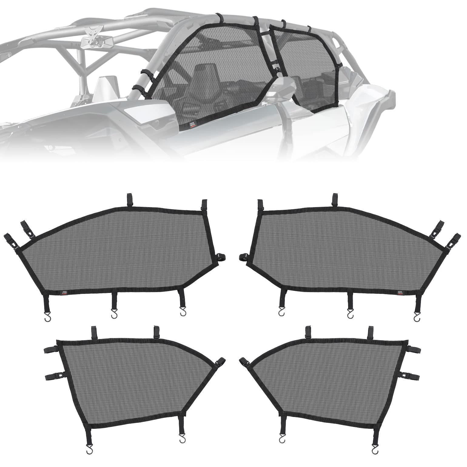 Kemimoto Window Nets Set of Four for Maverick X3 MAX