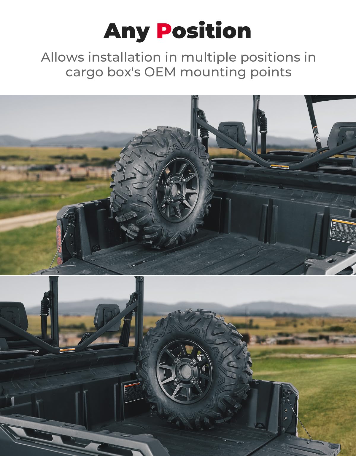 Kemimoto Spare Tire Holder for Can‑Am Defender UTV