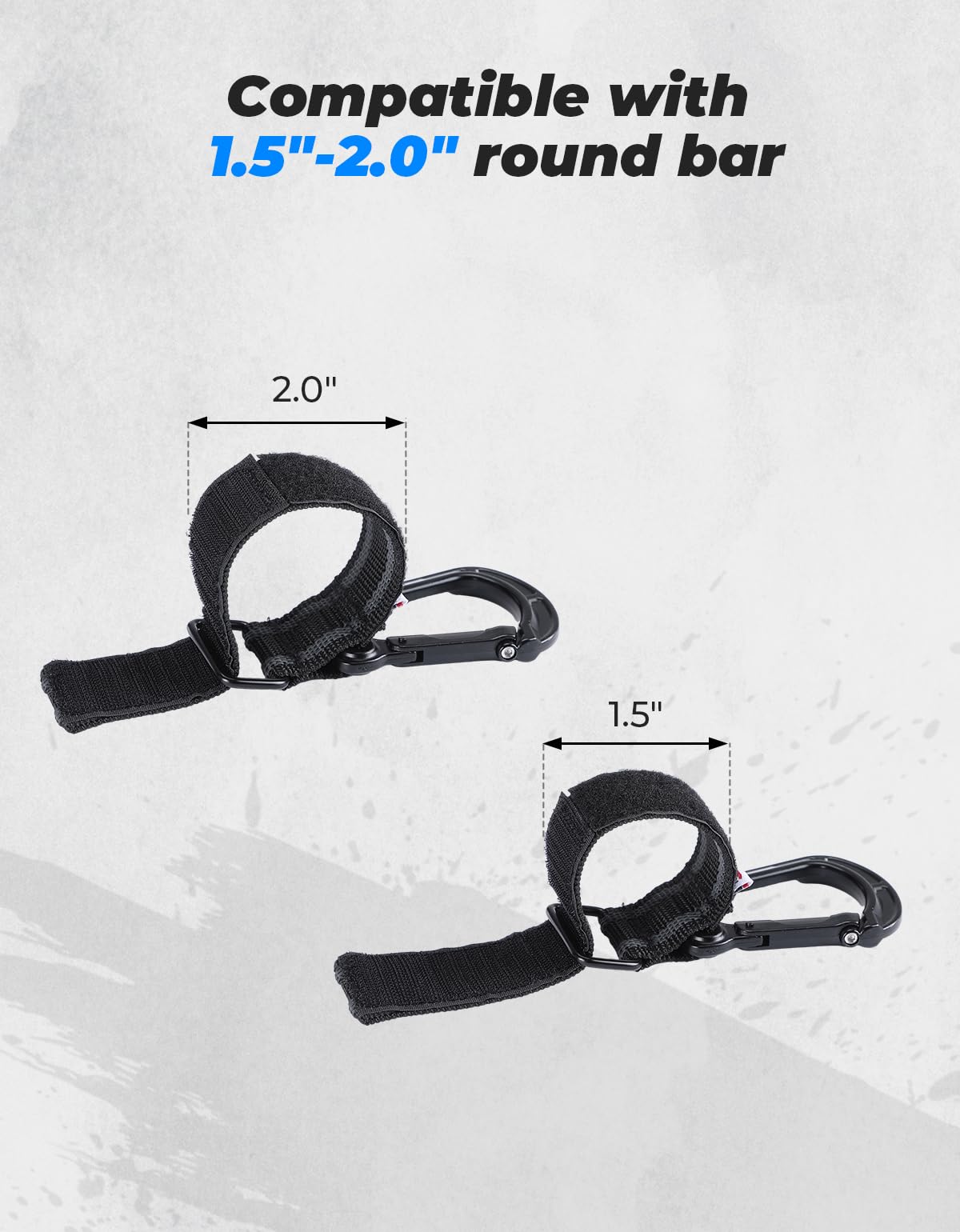 Kemimoto UTV Helmet Hook 1.5–2.0" Roll Bar for Polaris