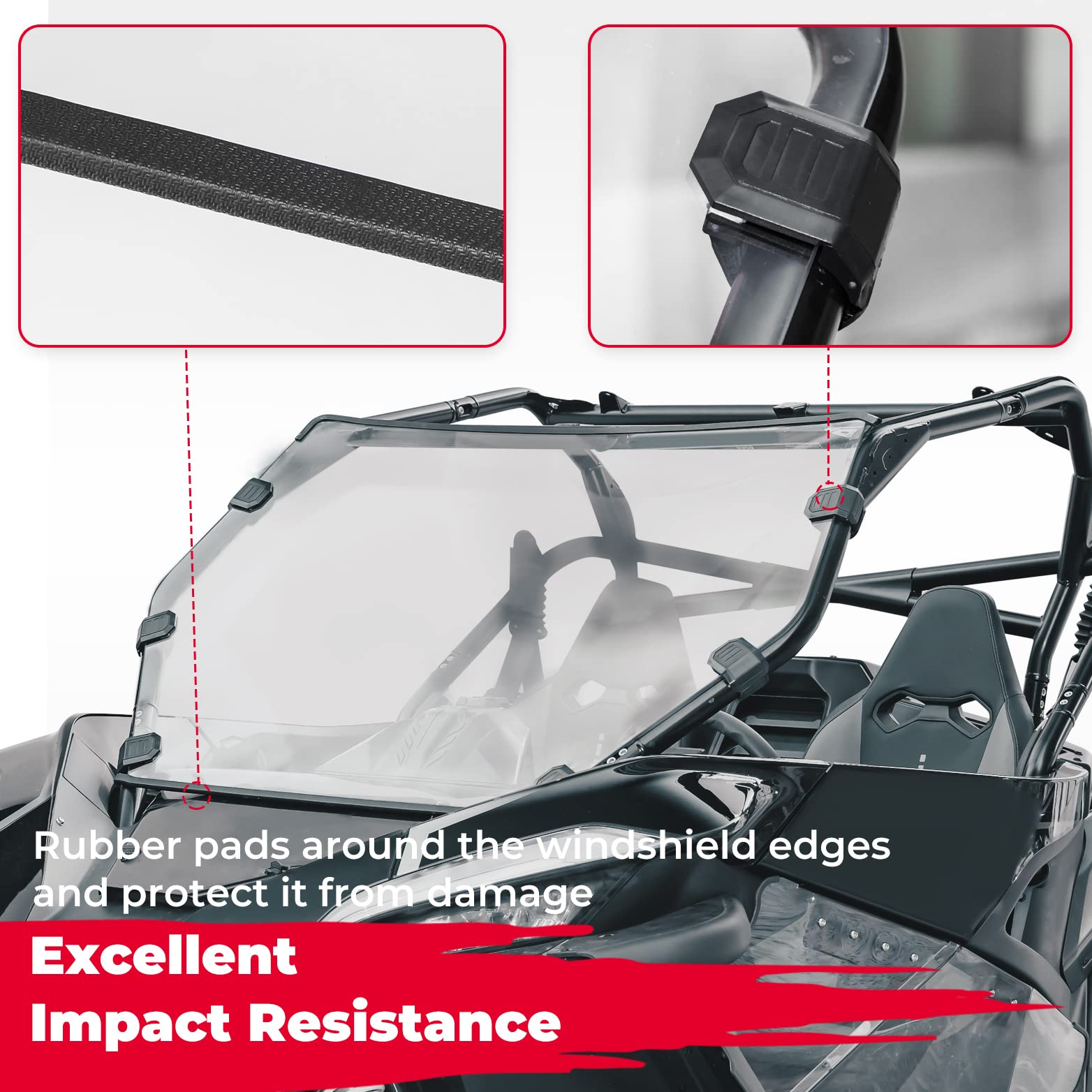 Kemimoto Scratch Resistant Front Windshield for CFMOTO ZForce 950