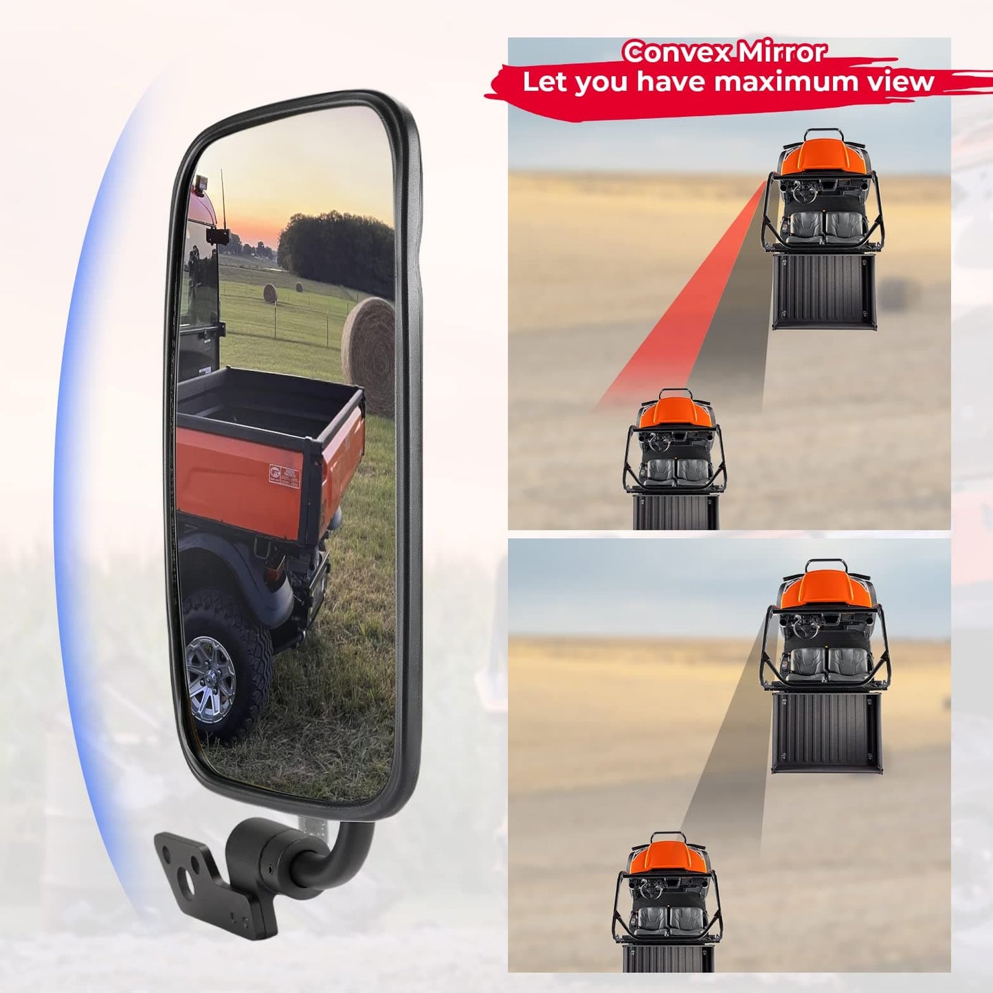 Kemimoto Side View Mirrors for Kubota RTV X1100C