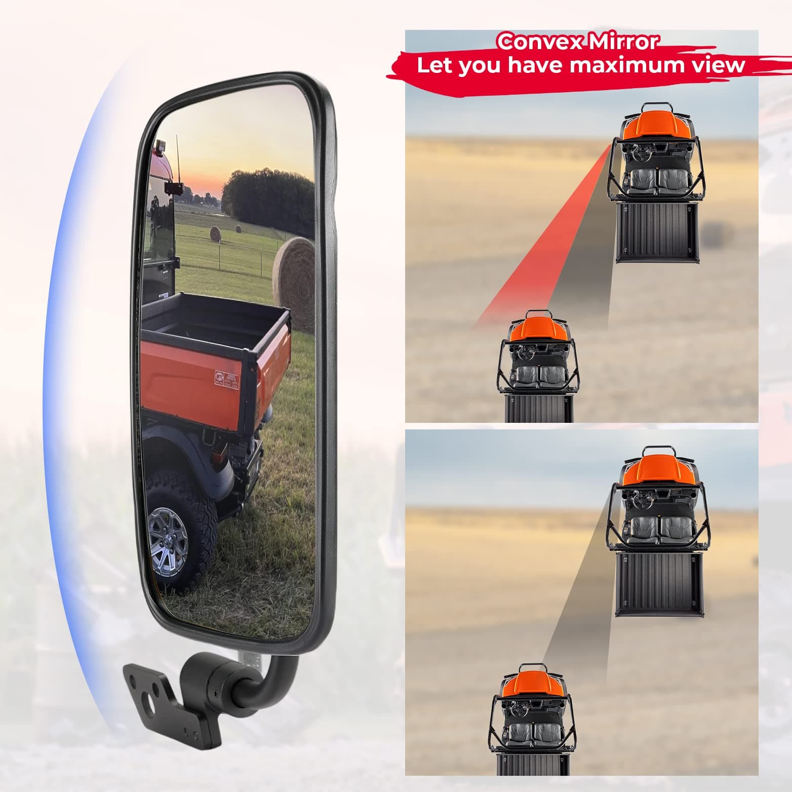 Kemimoto Side View Mirrors for Kubota RTV X1100C