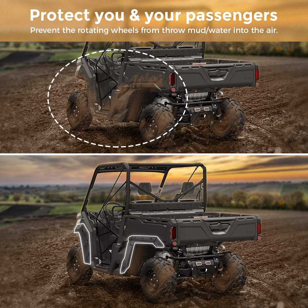 Kemimoto Fender Flares for Can‑Am Defender Extended Mud Guards