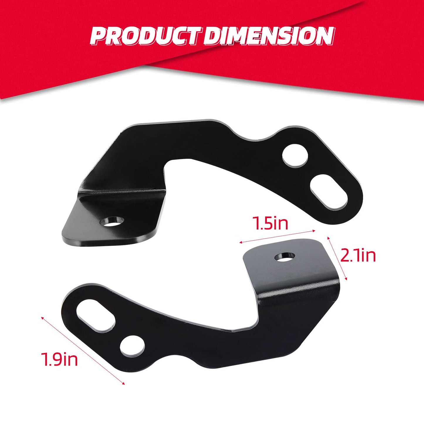 Kemimoto LED Light Mount A-Pillar Bracket for Polaris RZR 2-Pack
