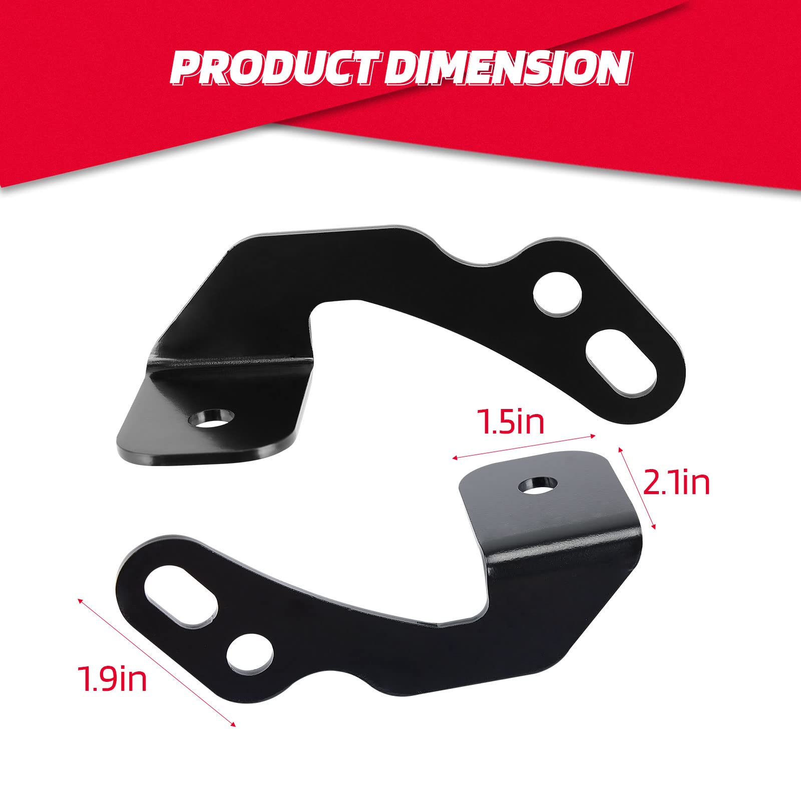 Kemimoto LED Light Mount A-Pillar Bracket for Polaris RZR 2-Pack
