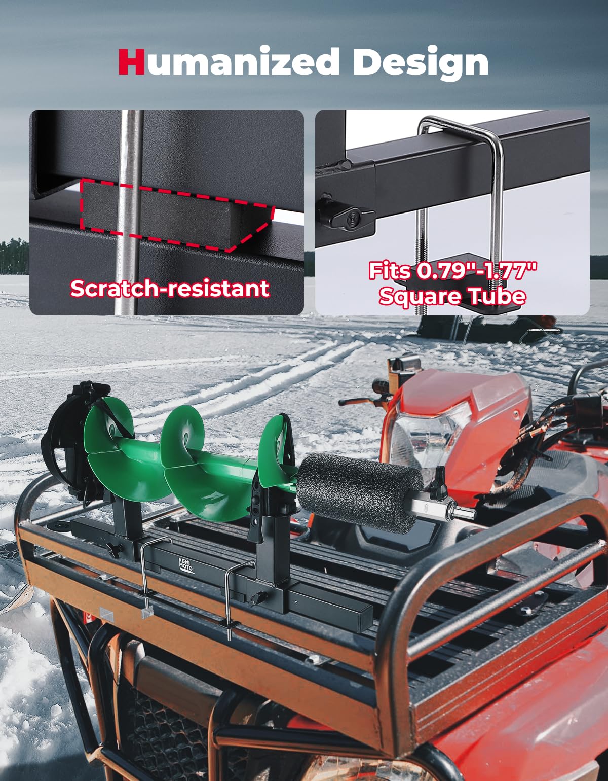 Kemimoto Universal U-Bolt Tool Holder for 0.79–1.77in Square Tube
