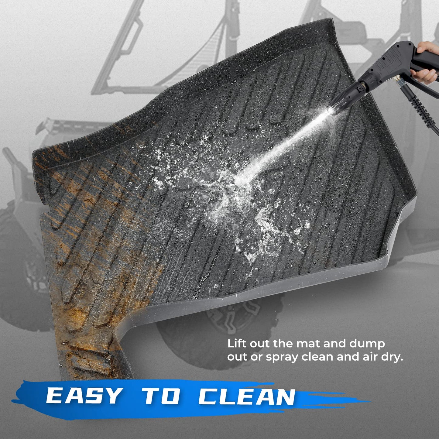Kemimoto Floor Mats for Polaris Ranger XP 1000 4-Piece