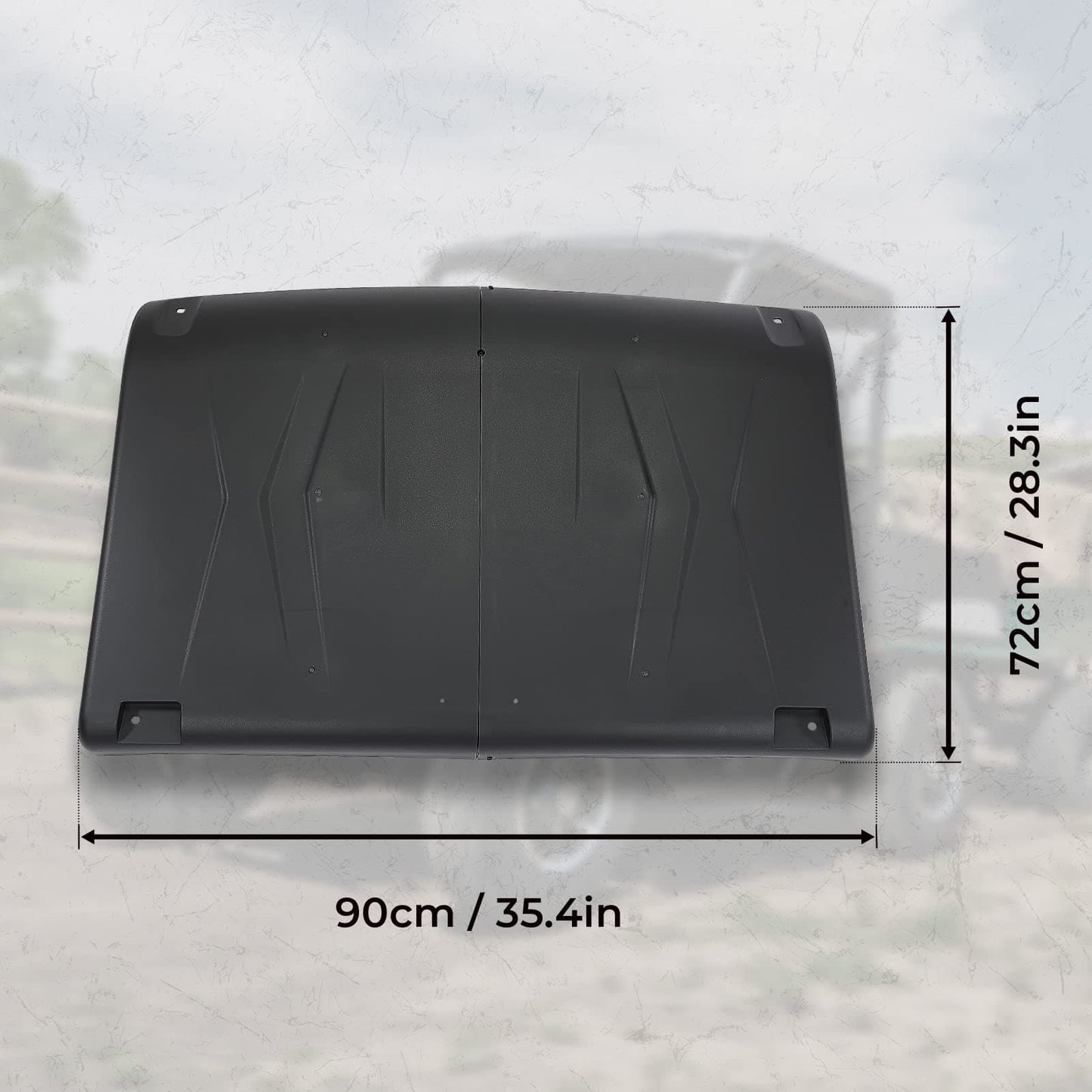 Kemimoto Hard Roof for Polaris Ranger Midsize 2015-2022 High-Density Plastic