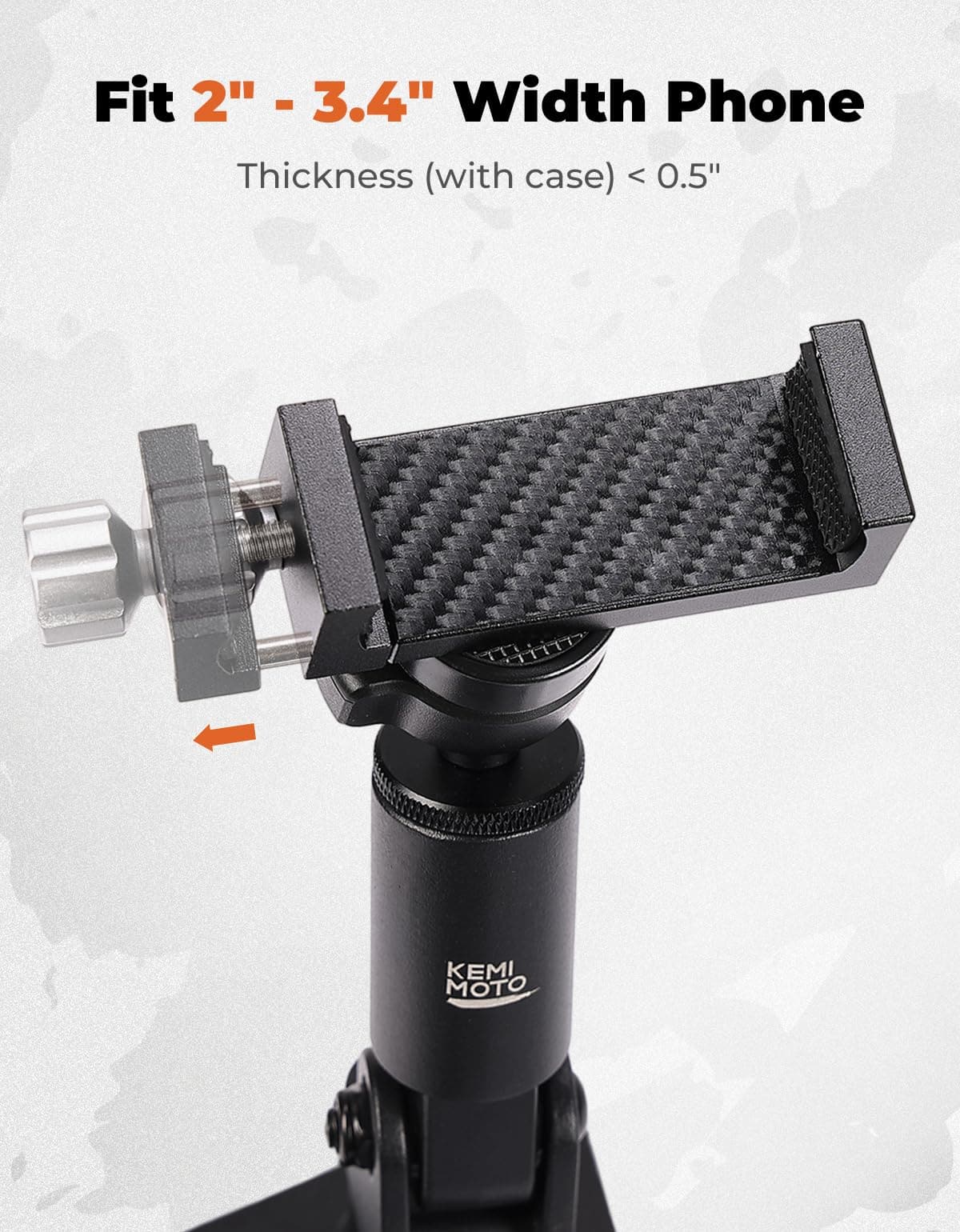 Kemimoto 360° Adjustable CNC Phone Mount for Can‑Am Maverick X3/MAX