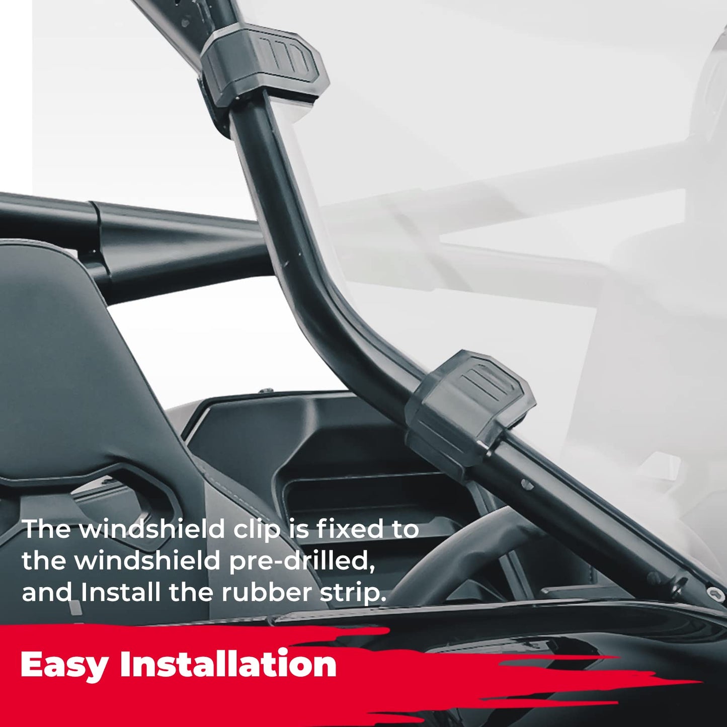 Kemimoto Scratch Resistant Front Windshield for CFMOTO ZForce 950