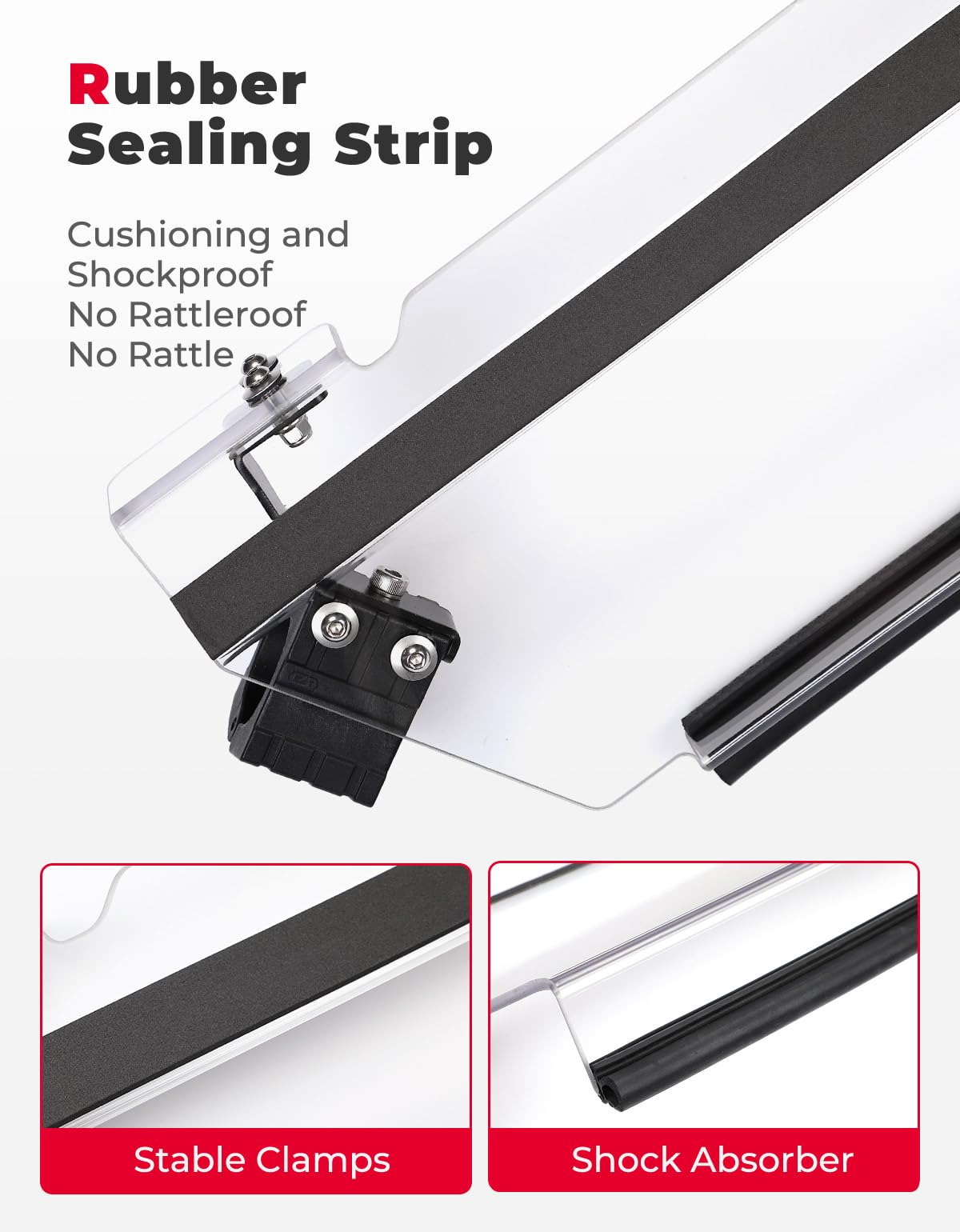 Kemimoto 3-in-1 Folding Half Flip Windshield for CFMOTO ZForce 950