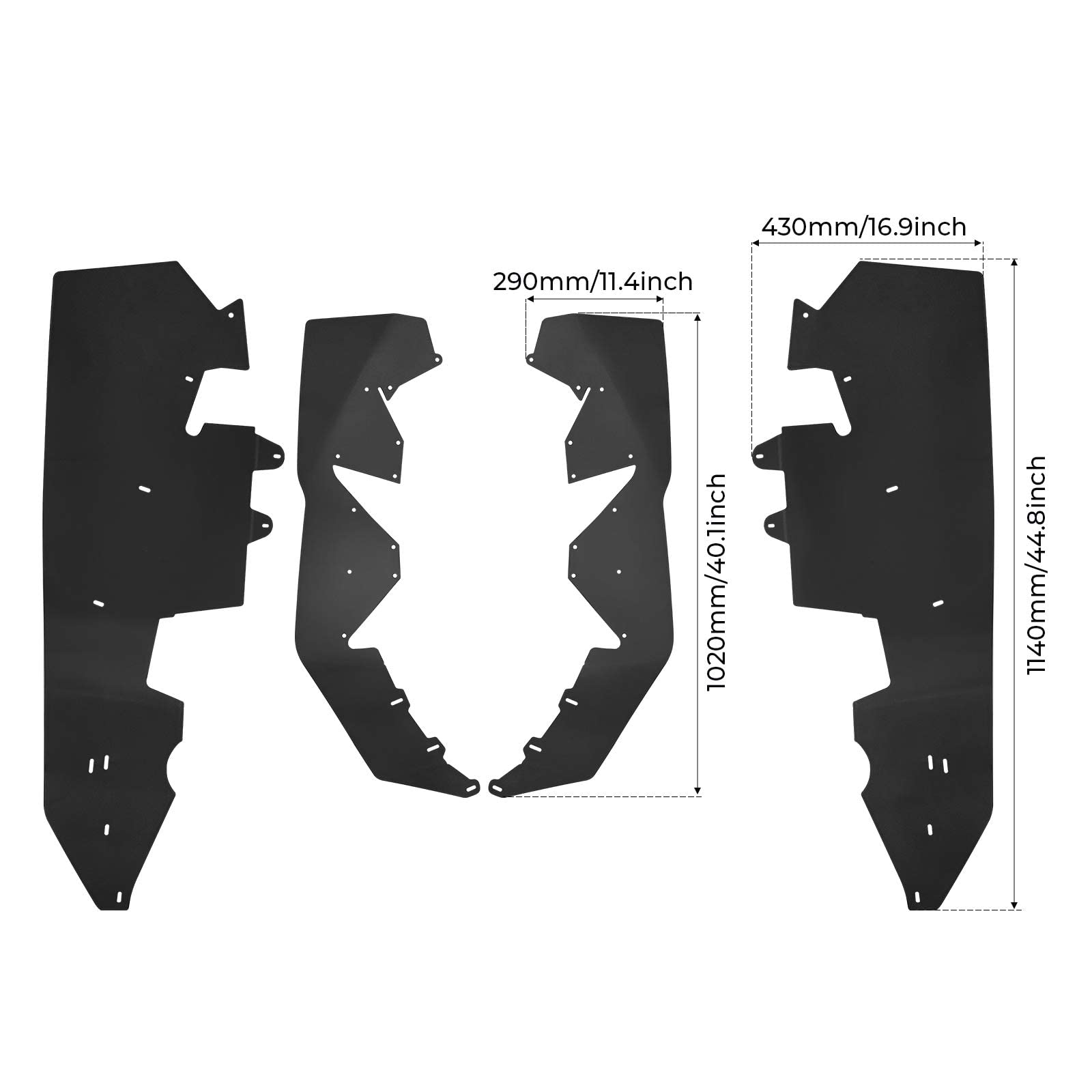 Kemimoto Fender Flares for Honda Talon 1000x 1000r 1000x-4