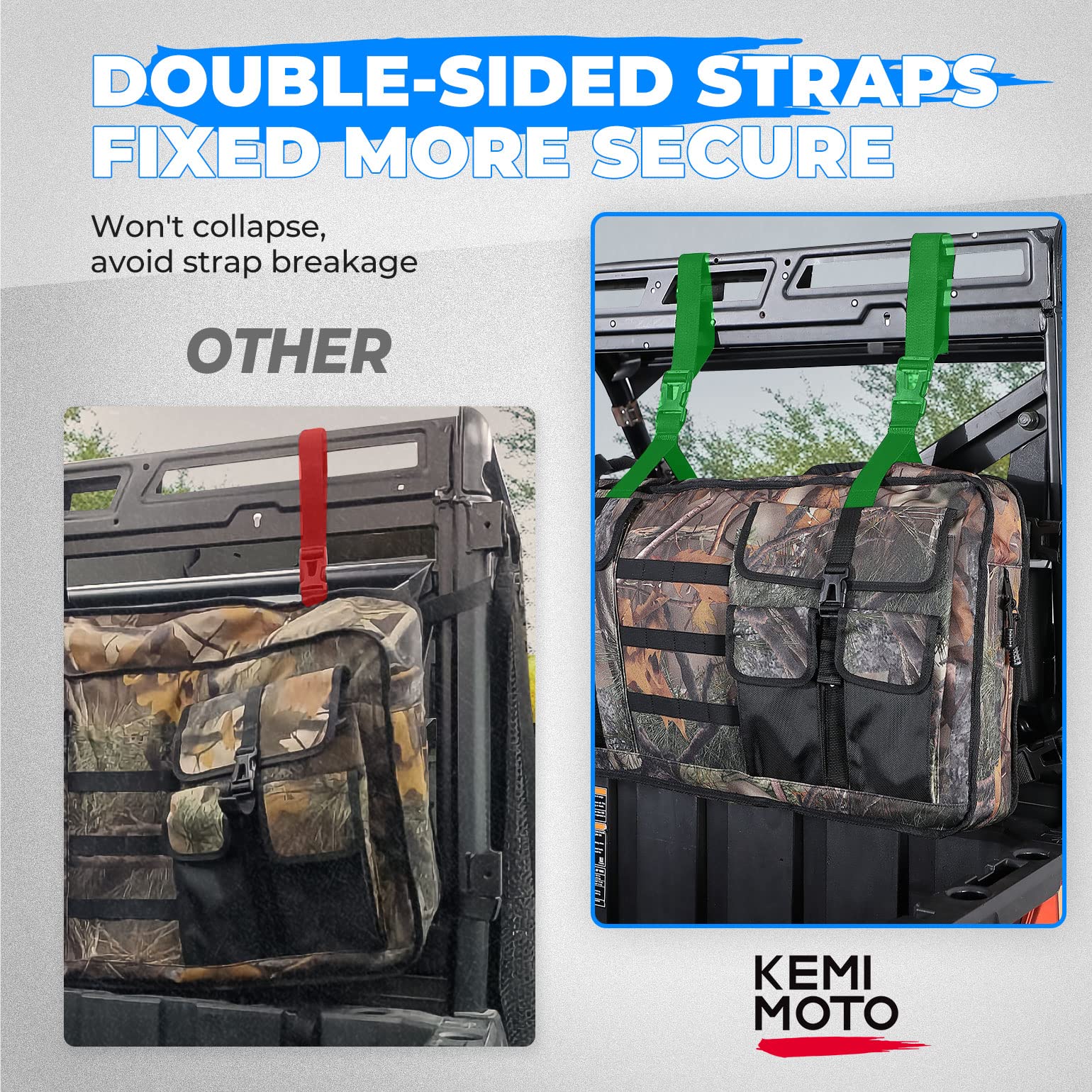 Kemimoto UTV Double Gun Holder Tool Rack