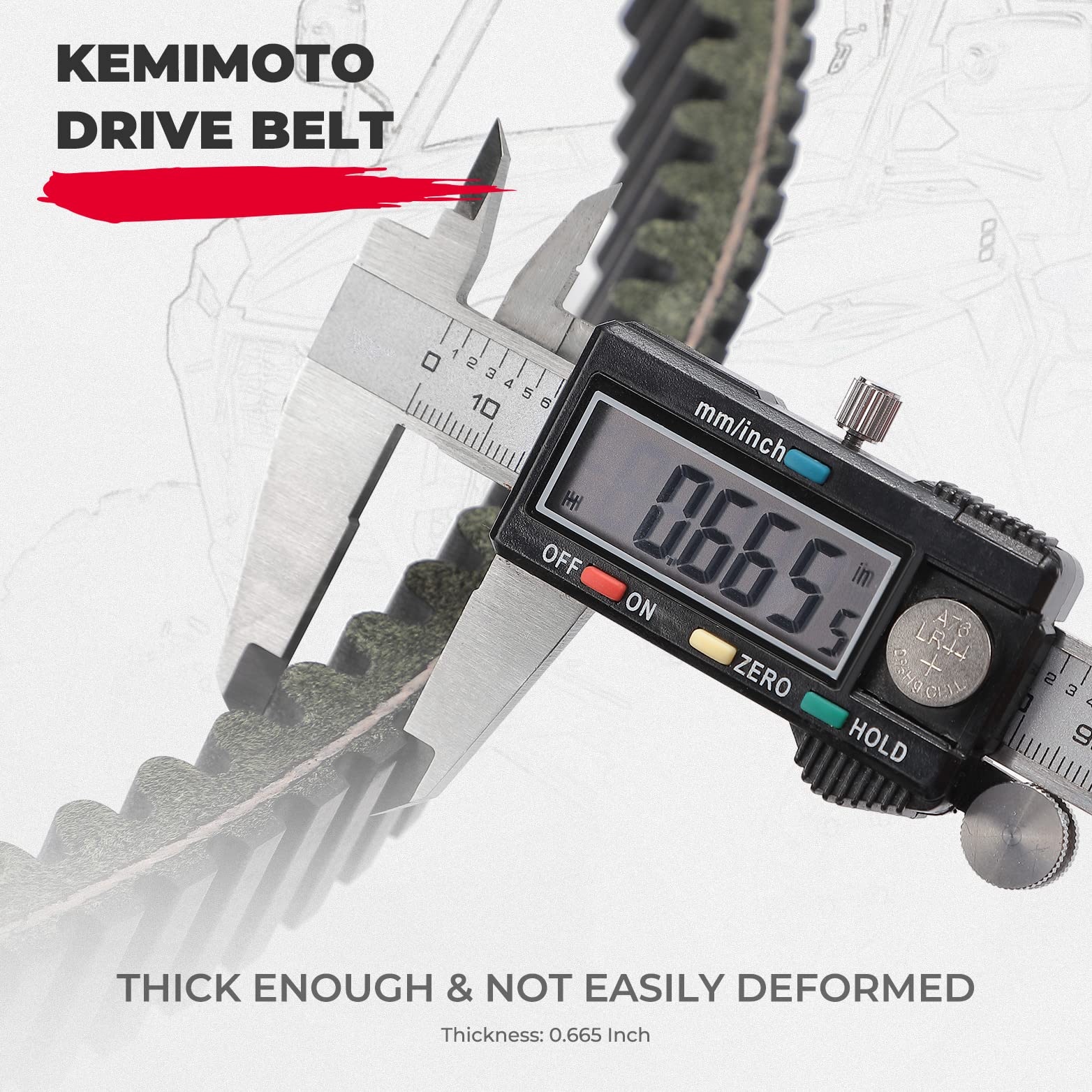 Kemimoto Heavy Duty Drive Belt for Polaris XP 1000 RZR