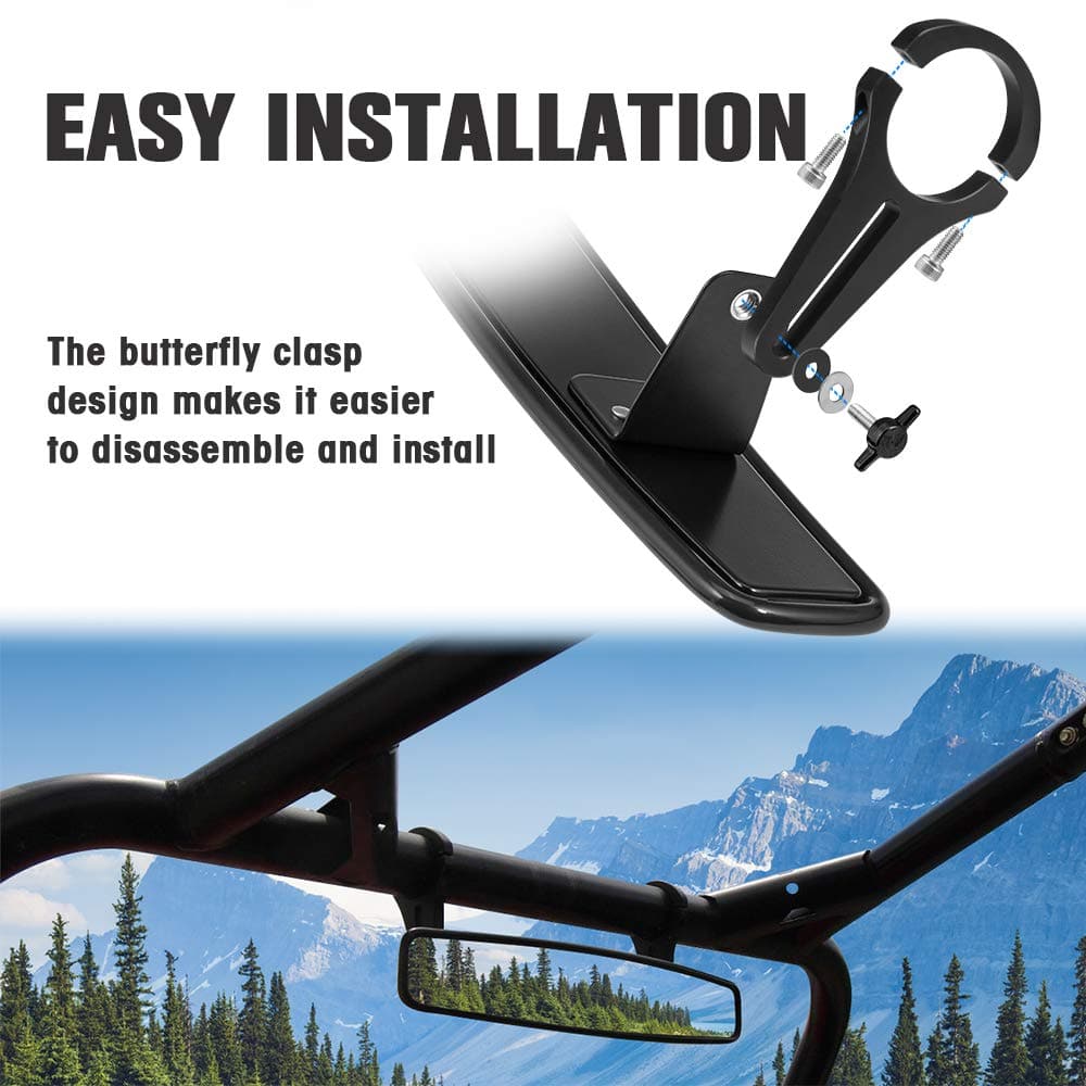 Kemimoto Rear View Mirror 1.75" Clamps Convex Design