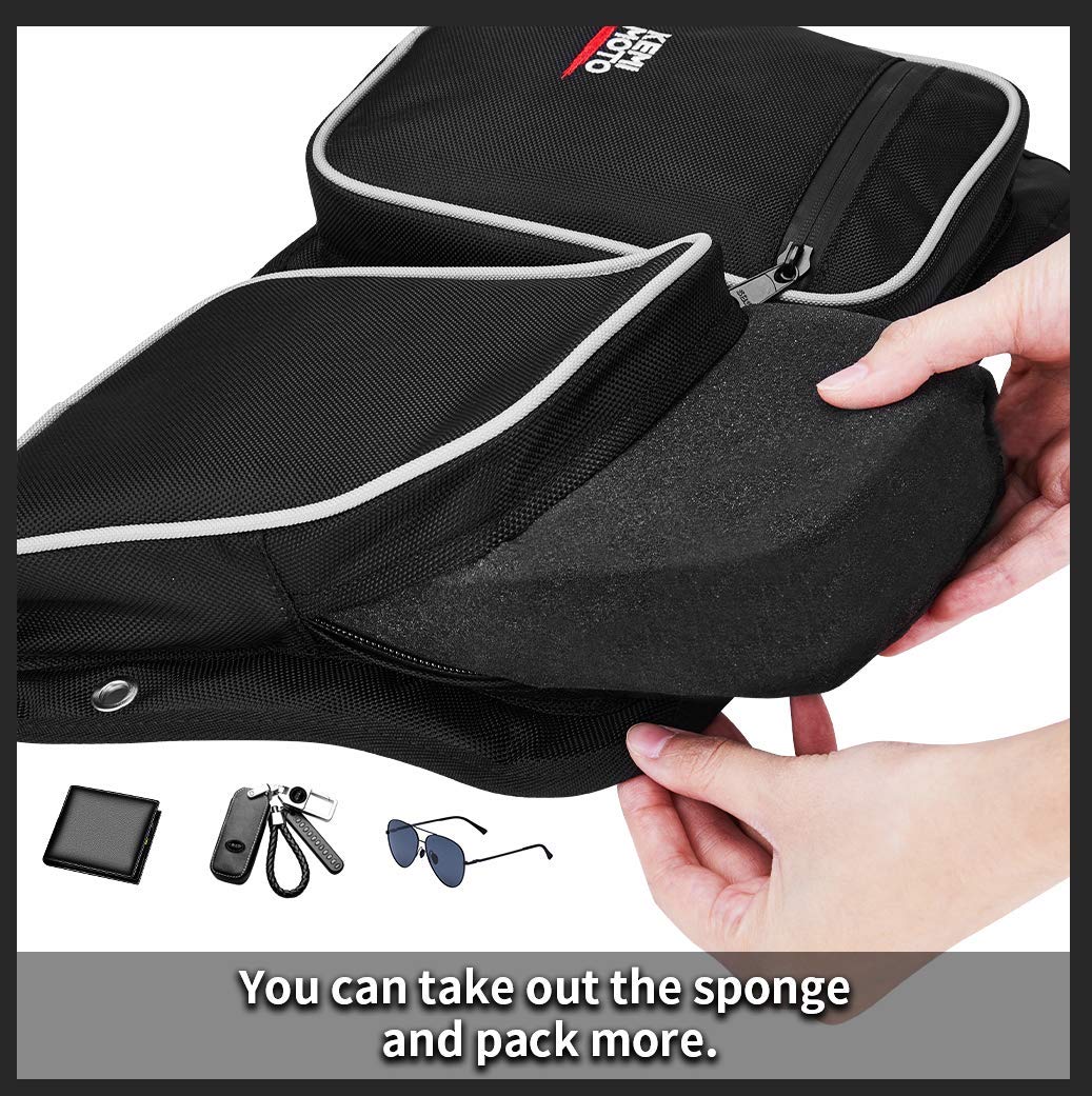 Kemimoto Rear Door Bags With Knee Pad For Polaris RZR