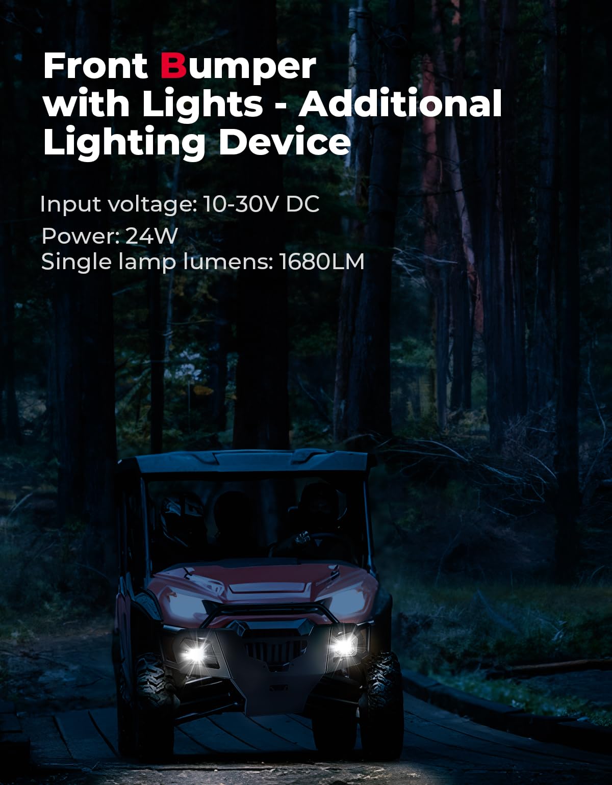UTV Front Bumper With Lights For Pioneer 1000‑6 2023‑2024
