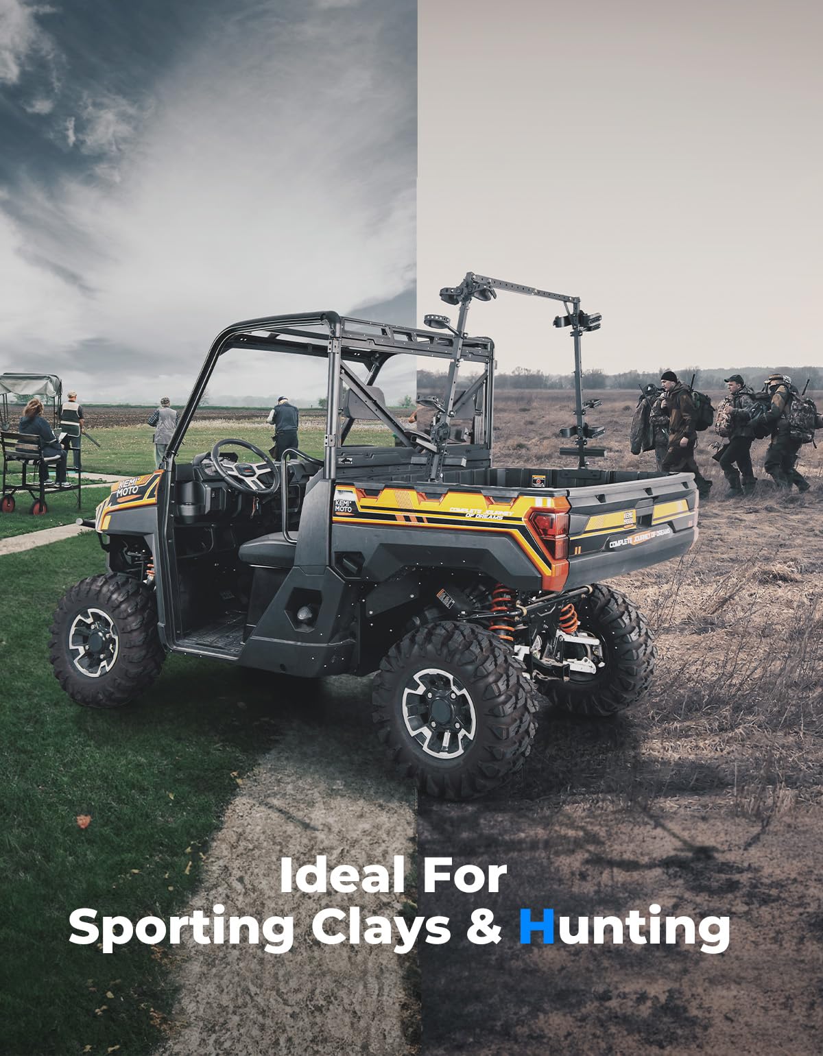 UTV Double Crossbow Rack for Polaris Ranger General Pioneer