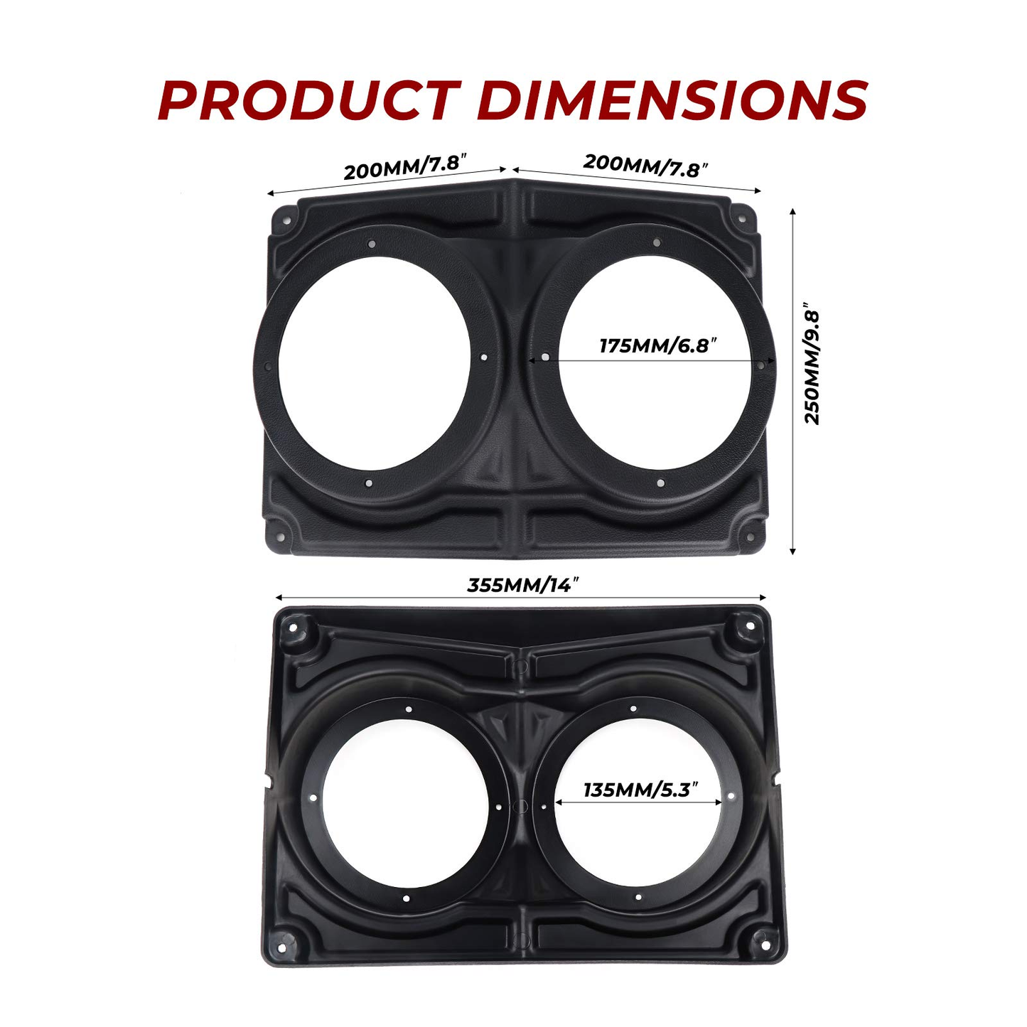 Kemimoto 6.5" Overhead Speaker Mount for UTV, ATV, Golf Cart