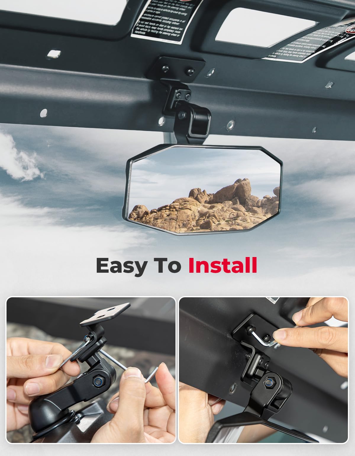 Airflow Sliding Vented Rear Windshield & Rear Mirros for CFMOTO UFORCE 1000