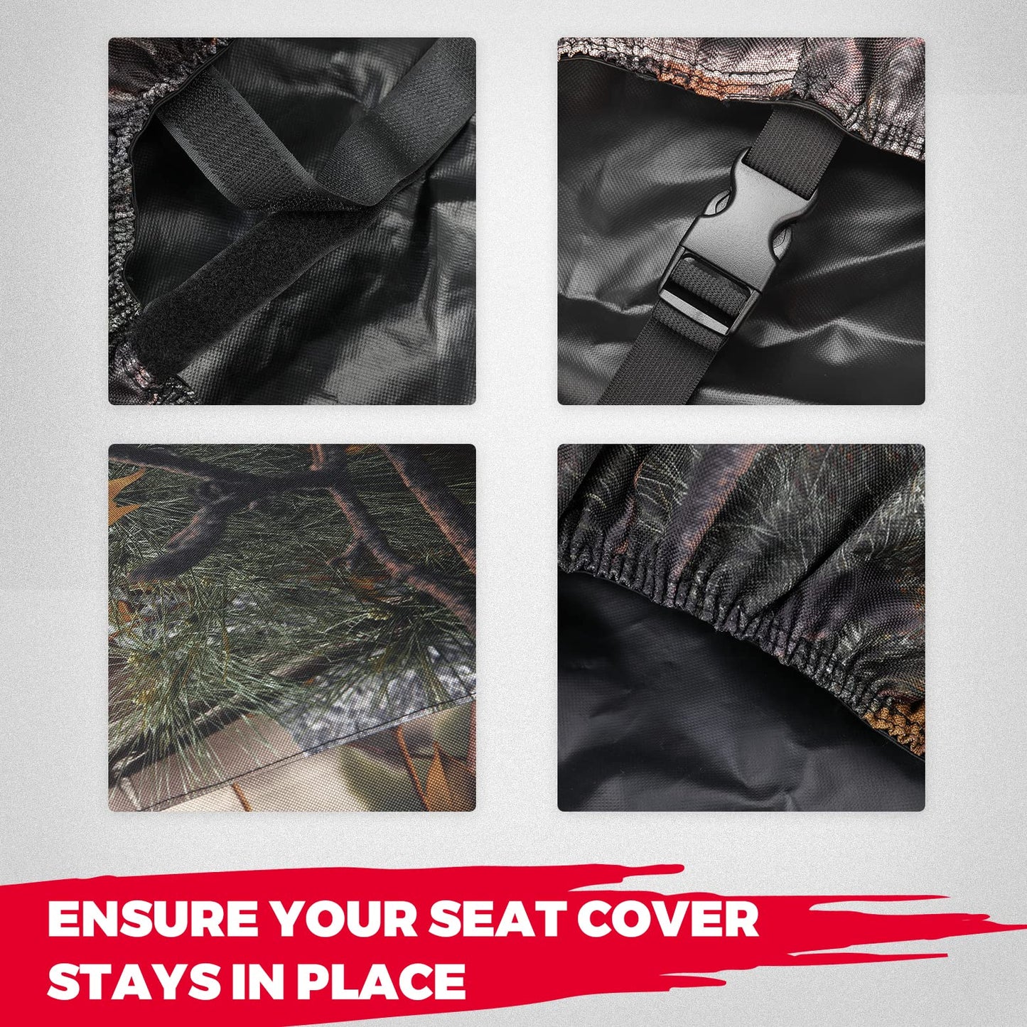Kemimoto Seat Cover with Headrest for Polaris Ranger Crew 1000