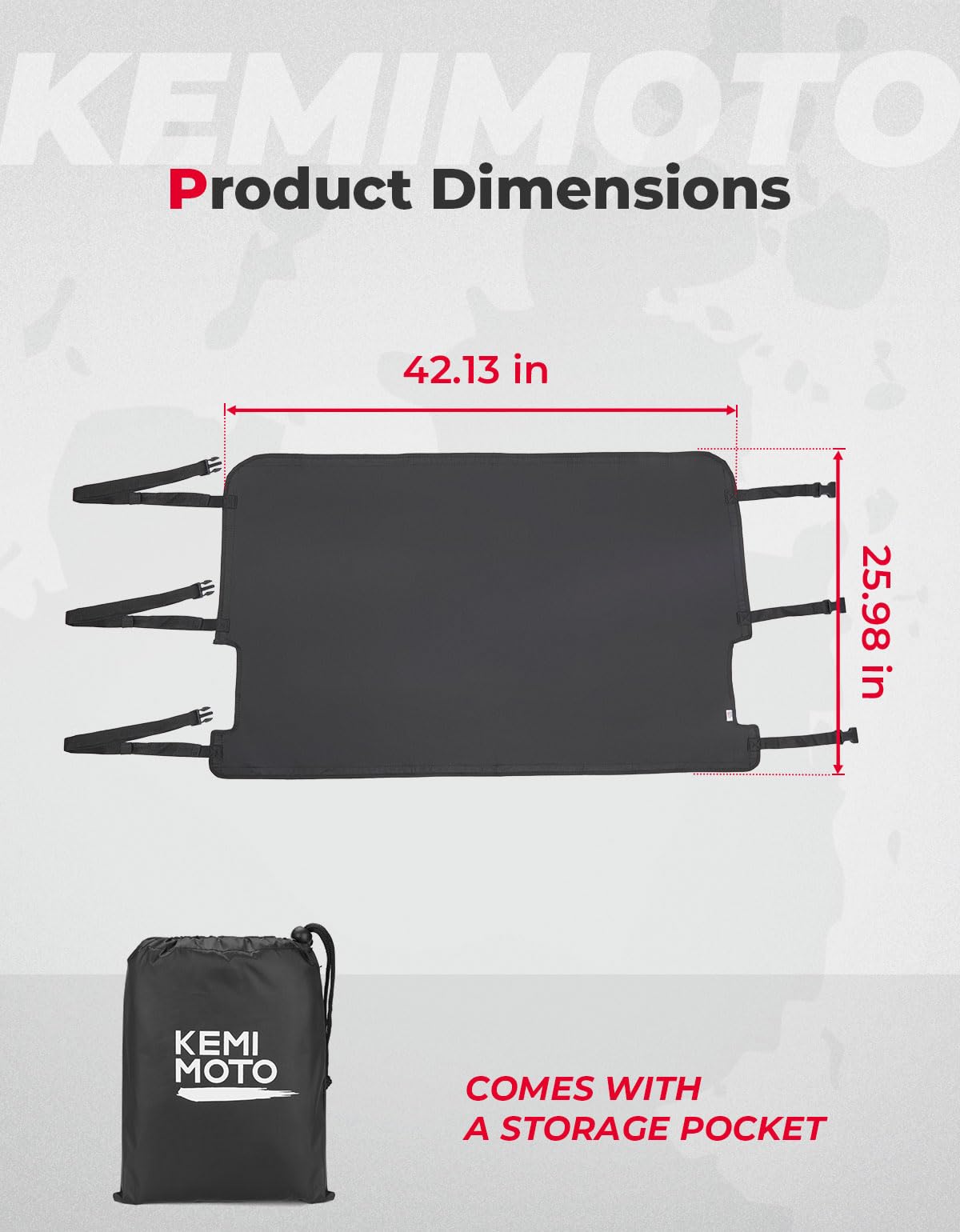 Kemimoto Windshield Cover for Polaris RZR XP 1000 Turbo