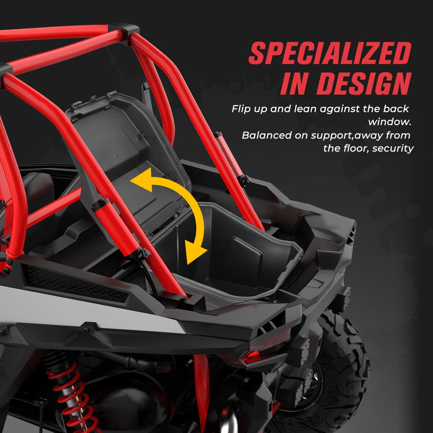 Kemimoto Waterproof Cargo Box 65L for Polaris RZR XP 1000/4