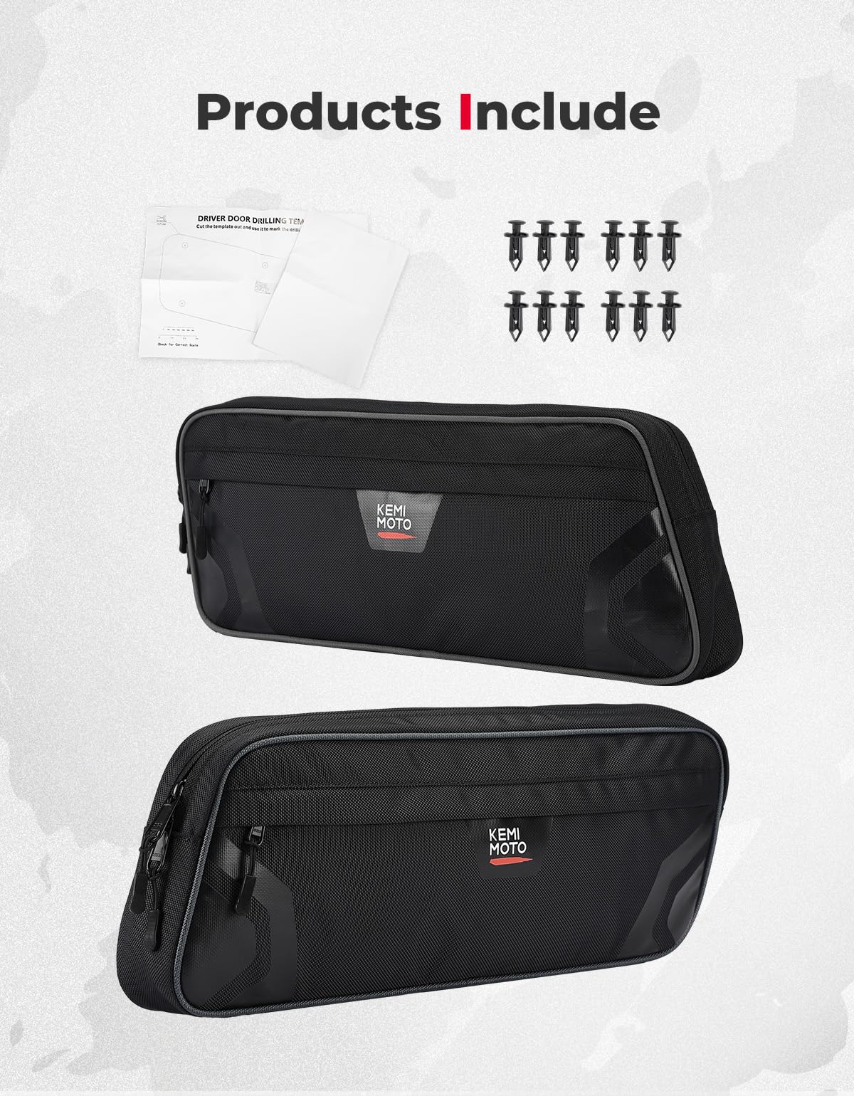 Kemimoto Lower Door Bags Oxford Fabric for Pioneer 1000-5/1000-6