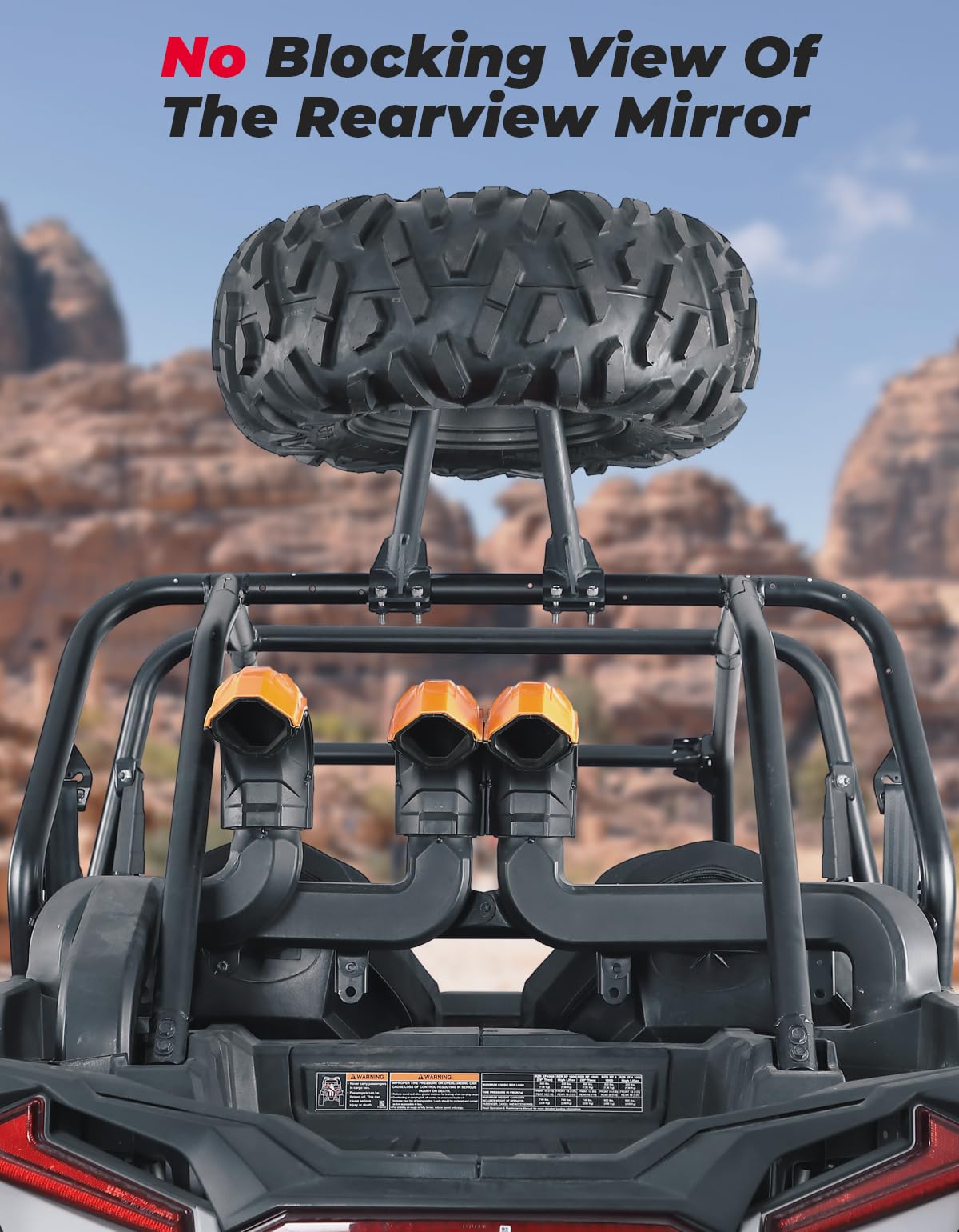 Kemimoto UTV Spare Tire Carrier for Polaris RZR, Kawasaki