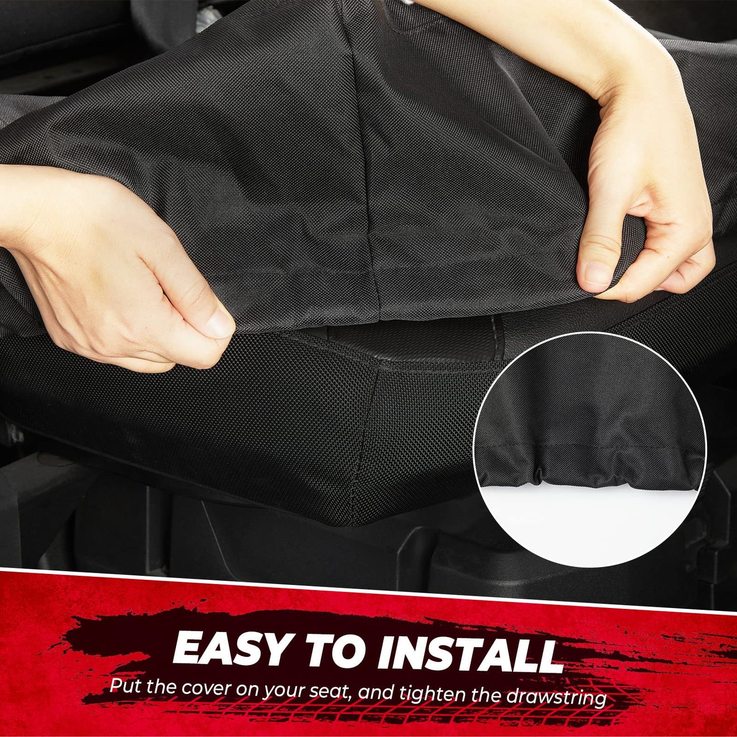Kemimoto Bench Seat Cover 600D for Kawasaki Mule 610/600
