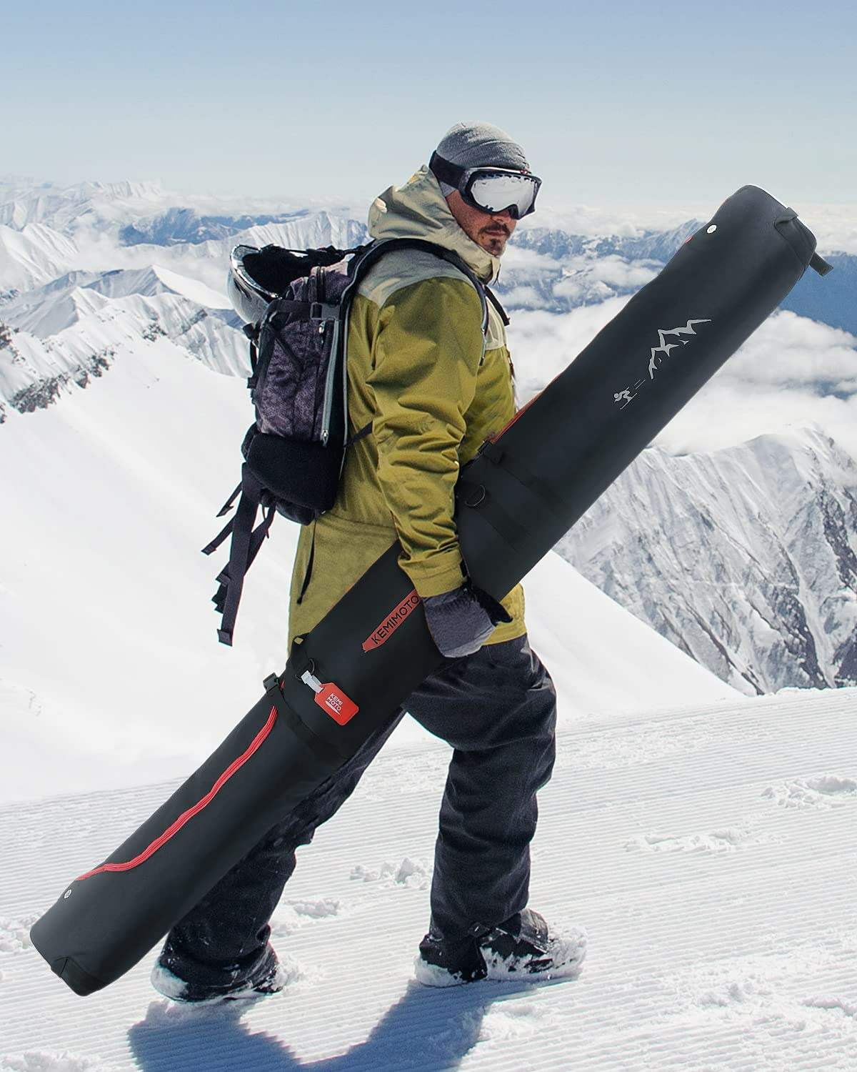 Kemimoto Ski Boot Bag Combo Red 25L 600D Oxford