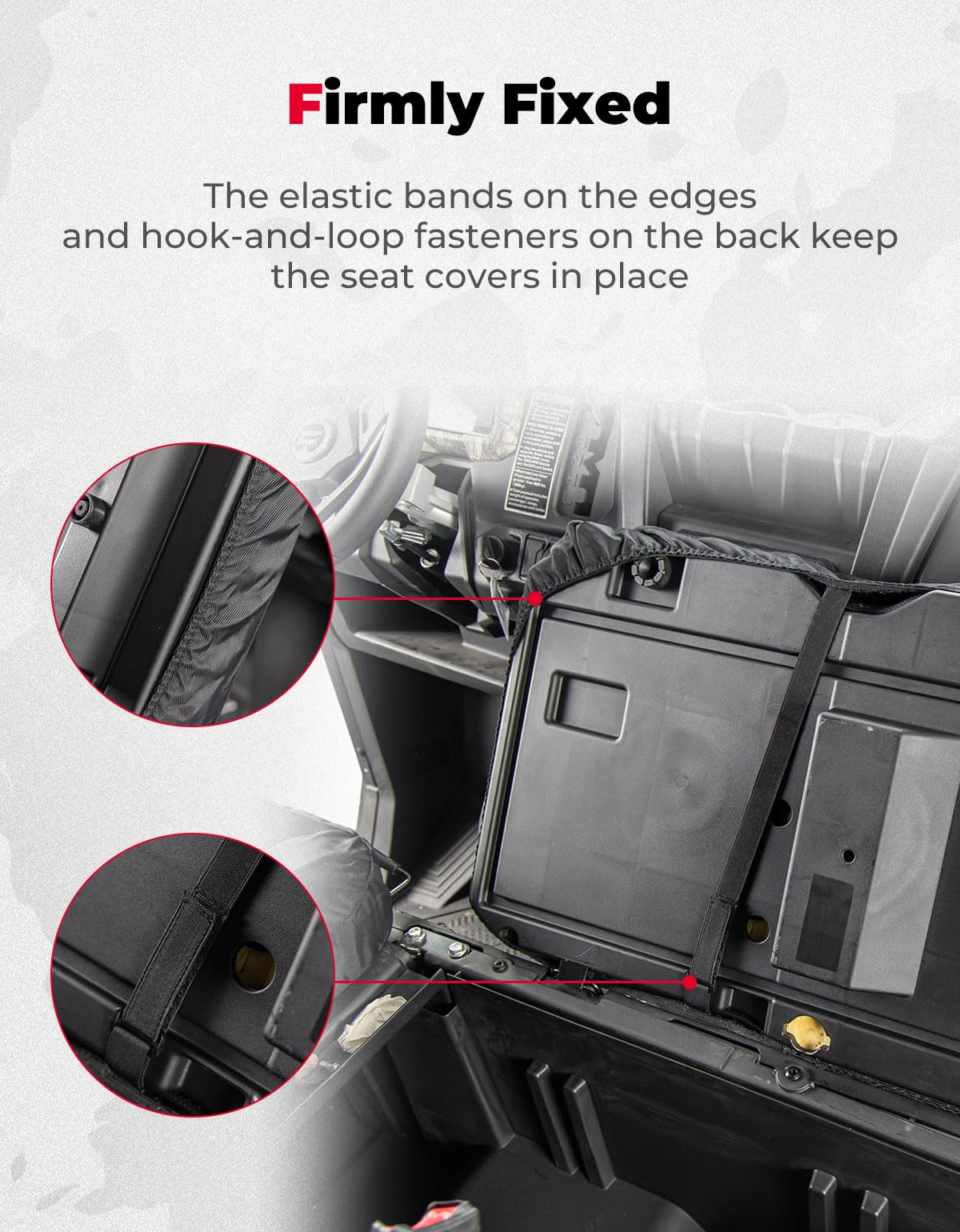 Kemimoto Seat Covers Water‑Resistant Oxford for CFMOTO UForce 1000/XL