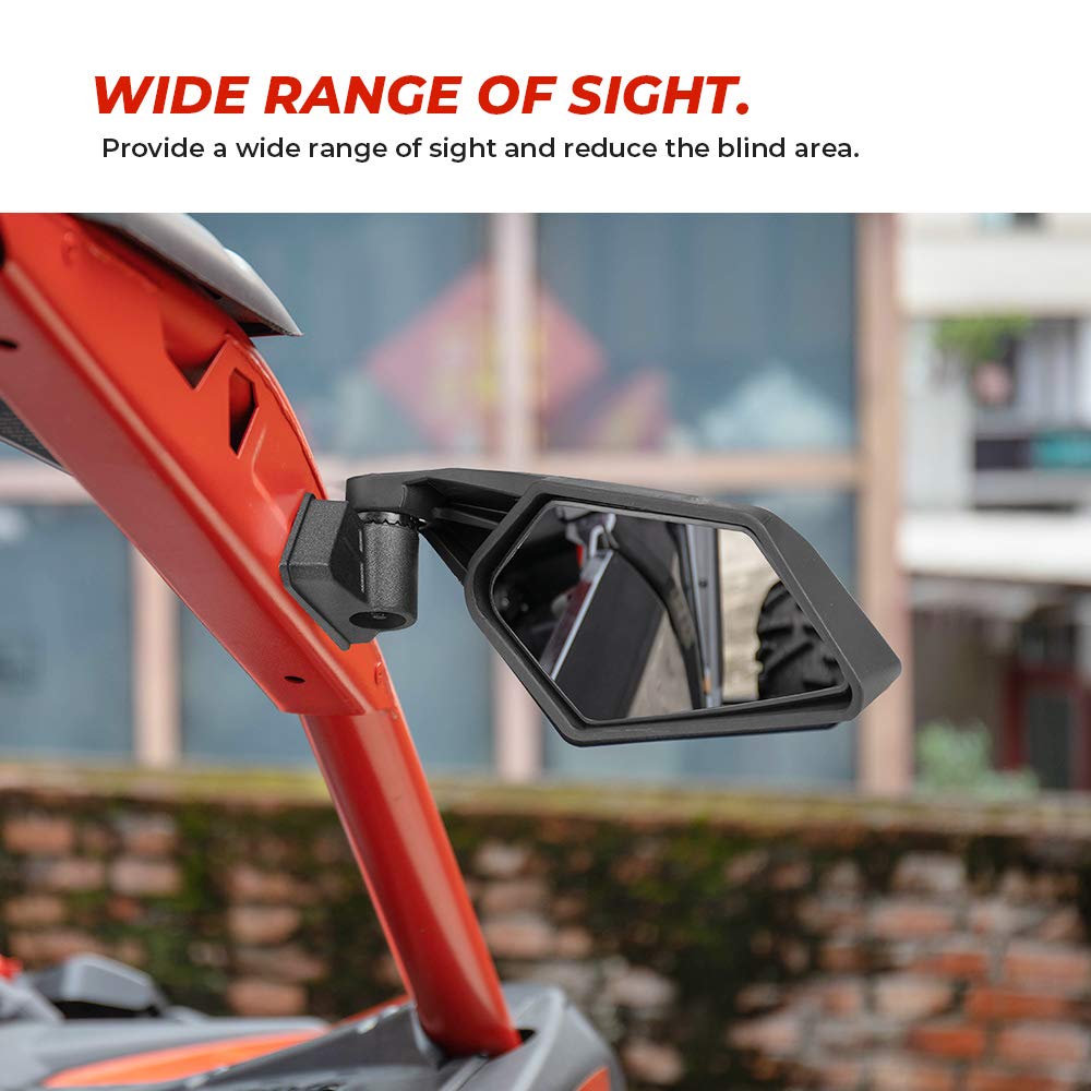 Kemimoto LED Mirrors With Turn Signal For Can‑Am Maverick X3
