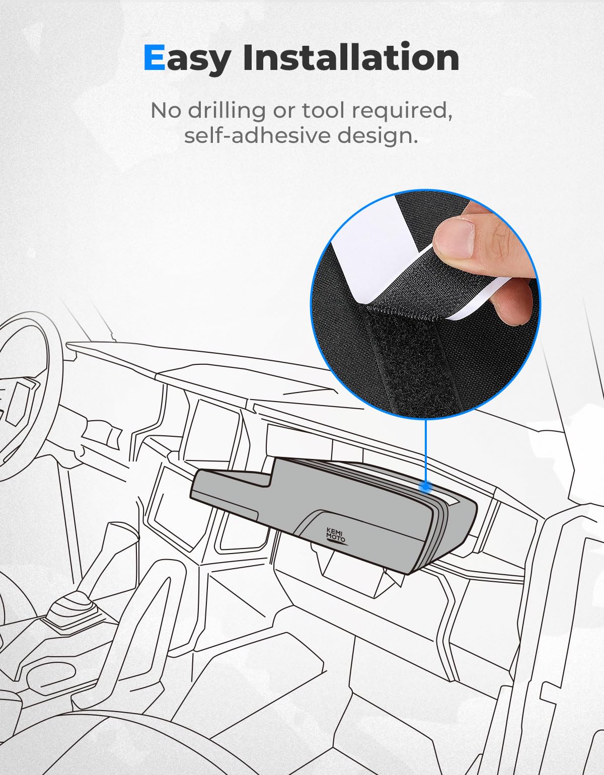 Kemimoto Dashboard Storage Bag for Polaris General 1000/4 1000