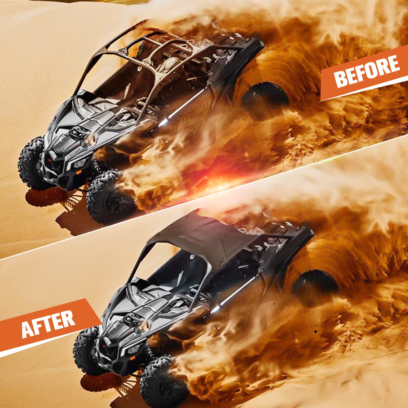 KEMIMOTO Front Lower Door Inserts & Roof for Can‑Am Maverick X3