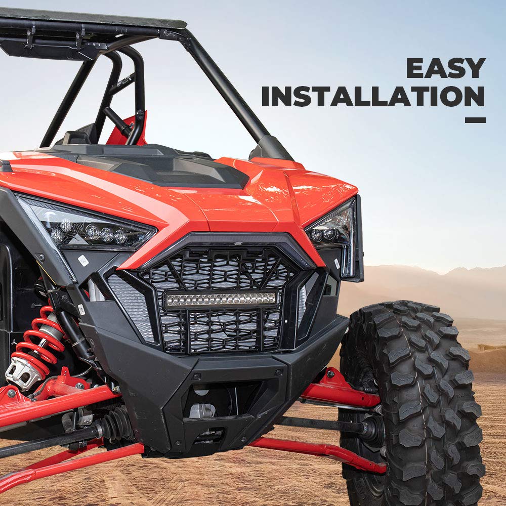 Kemimoto LED Mesh Grill for Polaris RZR PRO XP Black