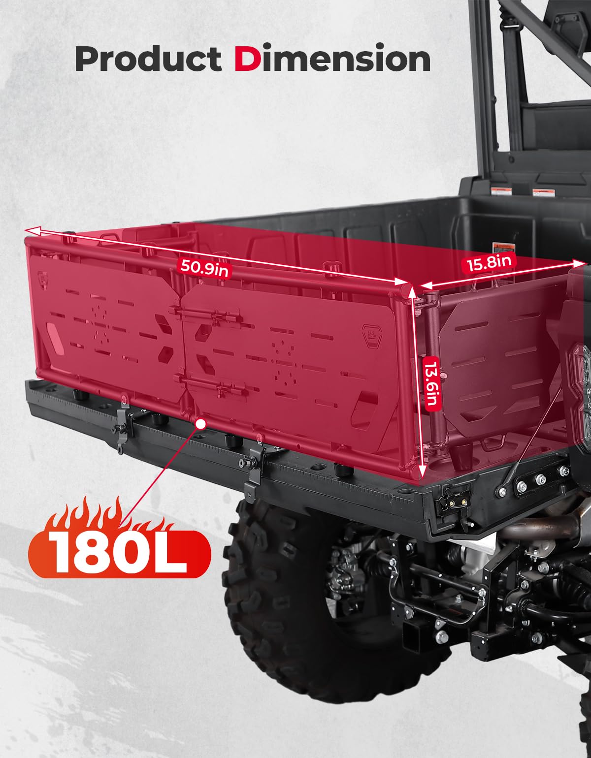 Kemimoto Uforce 1000/1000 XL Bed Extender Flip Design