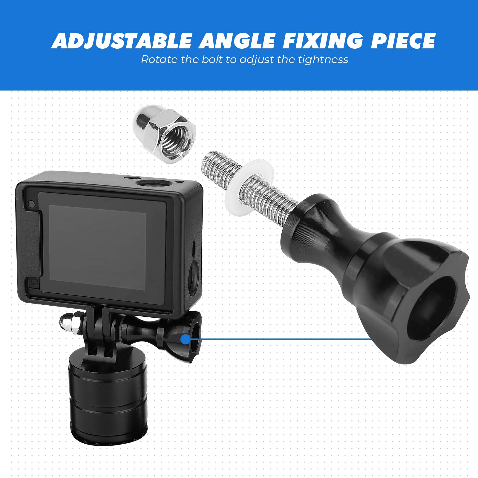 Kemimoto GoPro Camera Mount With 360° Rotation