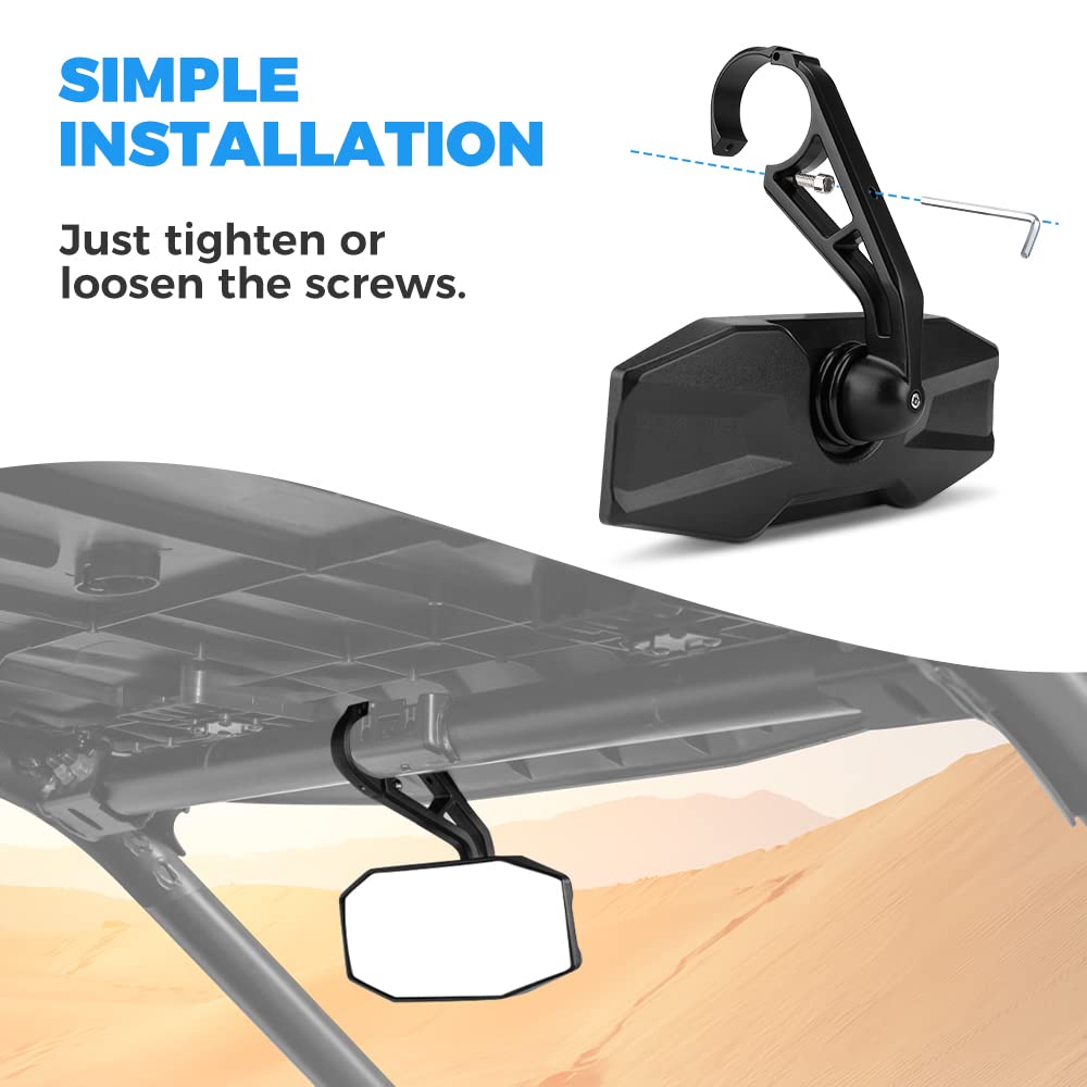 KEMIMOTO Impact‑Resistant Rear View Mirror for Polaris RZR