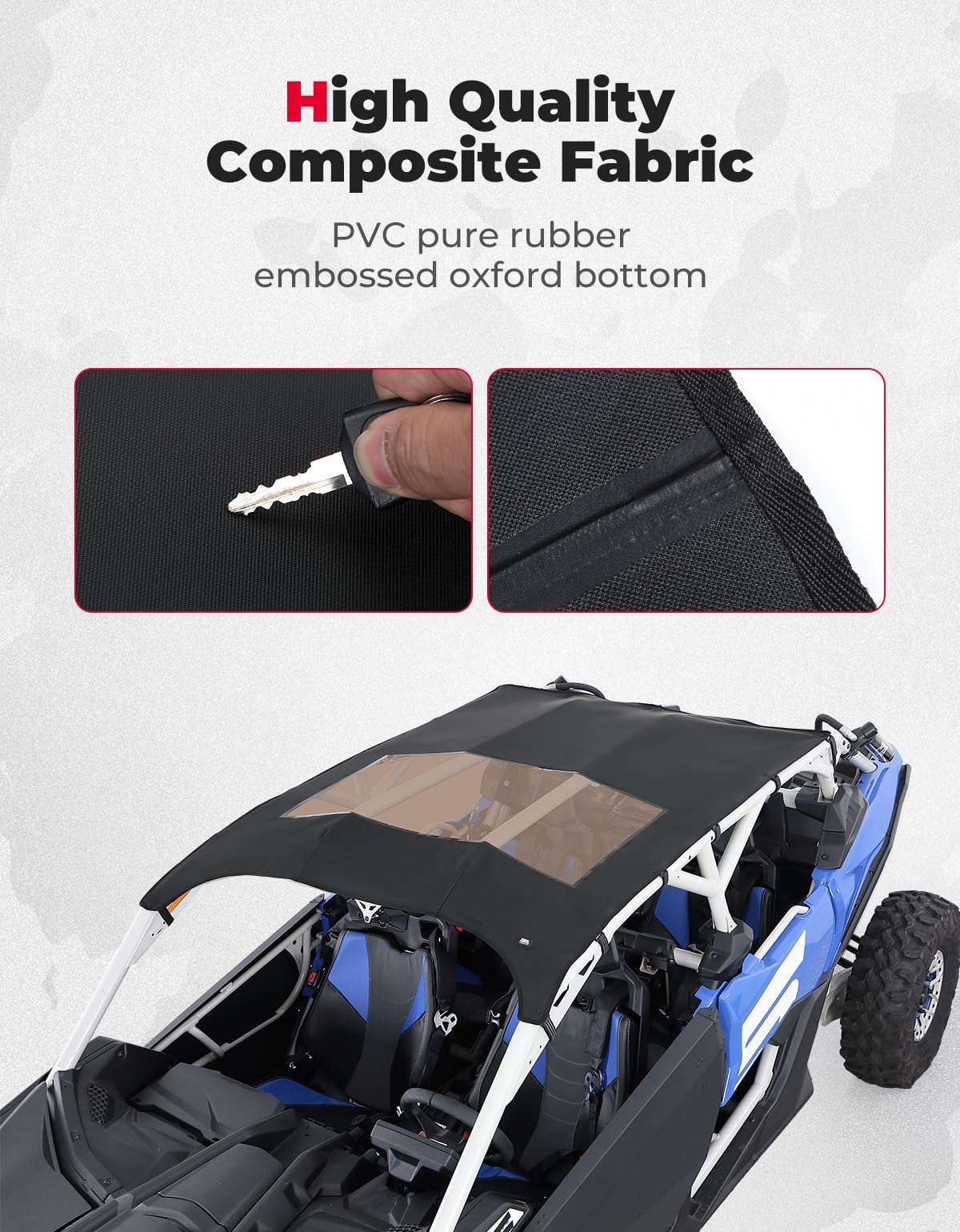 Kemimoto Canvas Soft Rooftop Waterproof for Can‑Am Maverick X3 Max