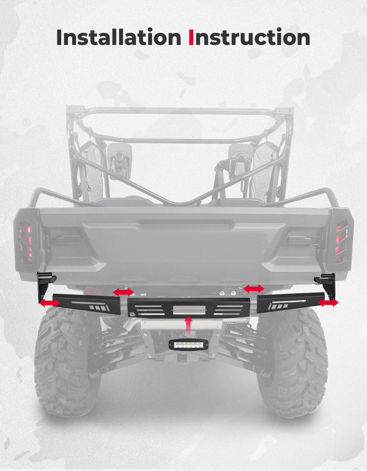 Kemimoto Rear Bumper for Pioneer 1000 1000-6