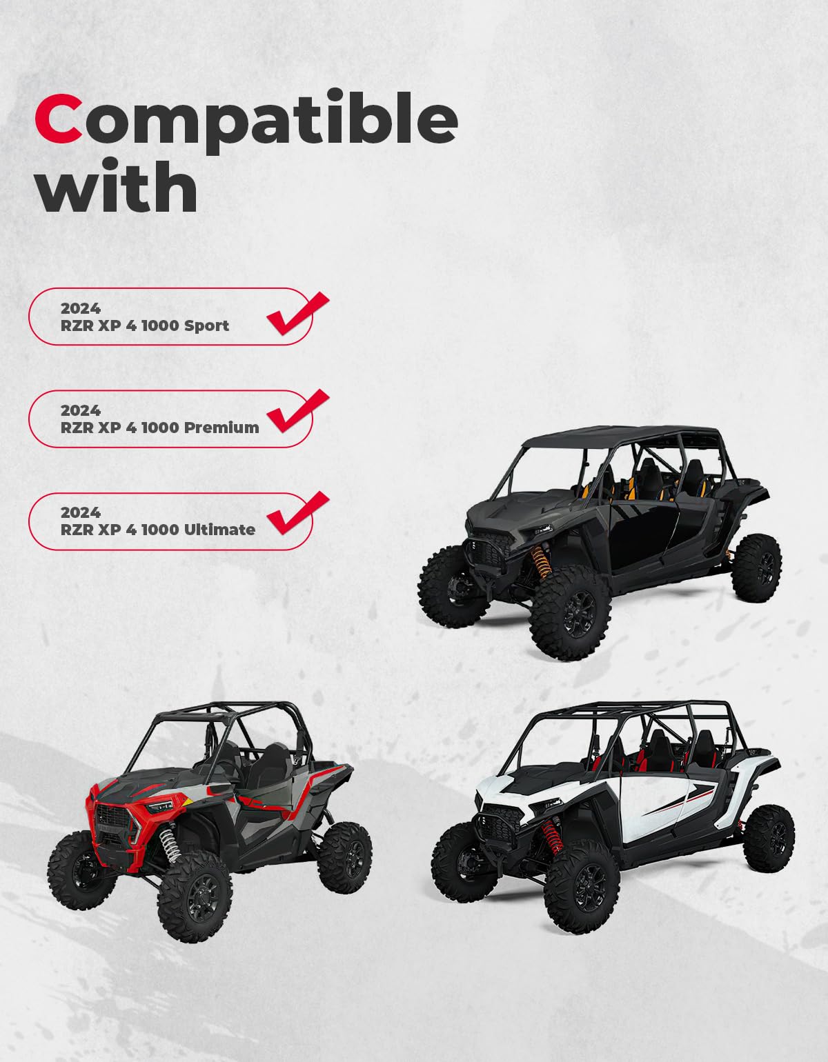 Kemimoto Rear Window Net for Polaris RZR XP 4 2024-2025