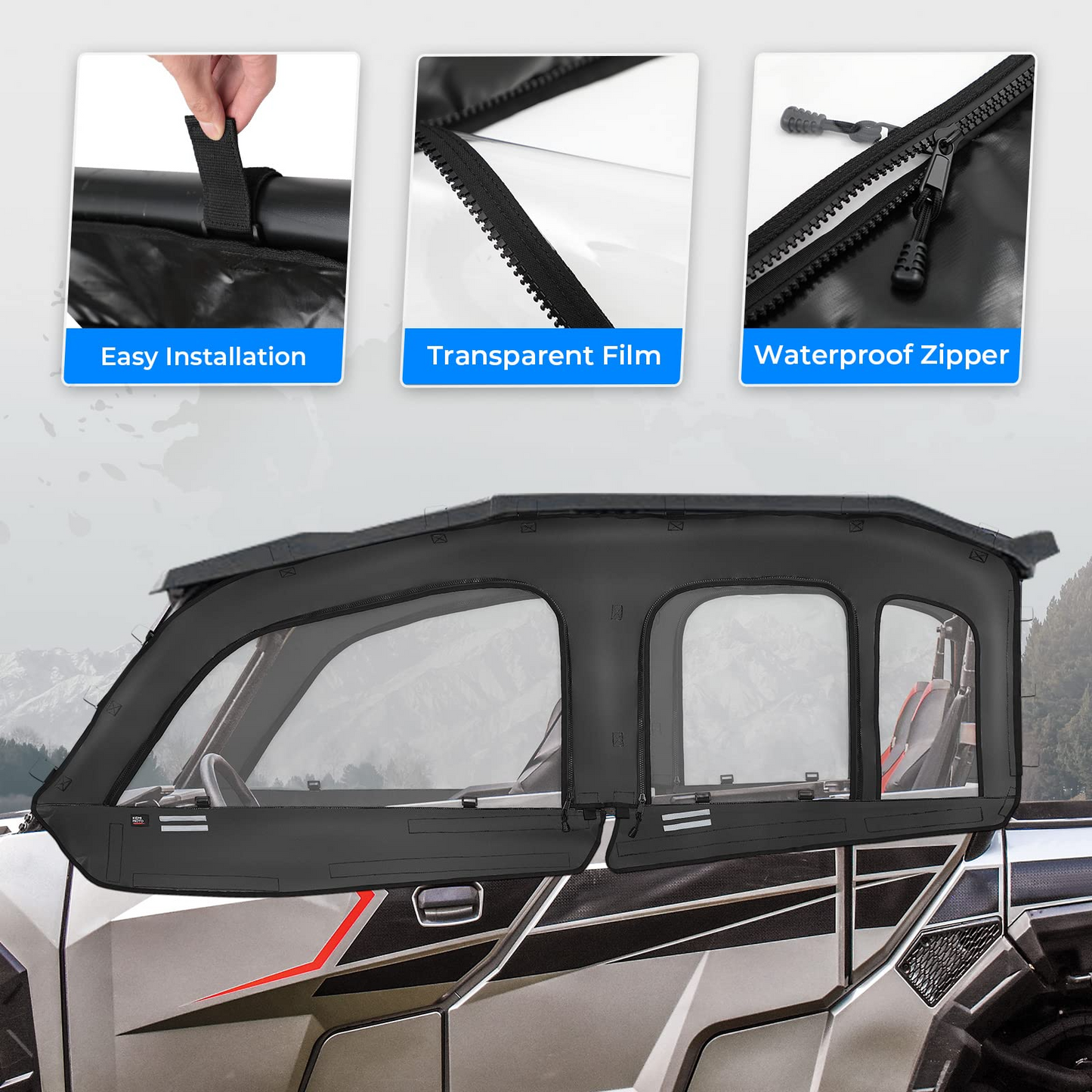Soft Cab Enclosure Upper Doors for General XP 4 1000
