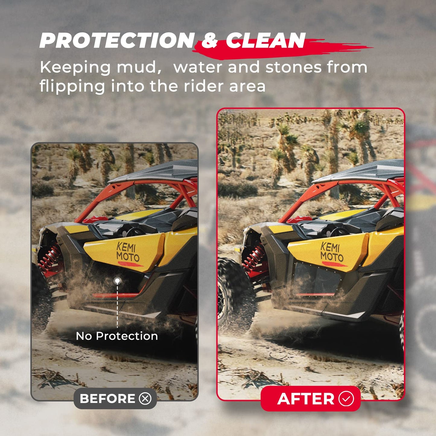 Clear Lower Door Inserts for Can-Am Maverick X3