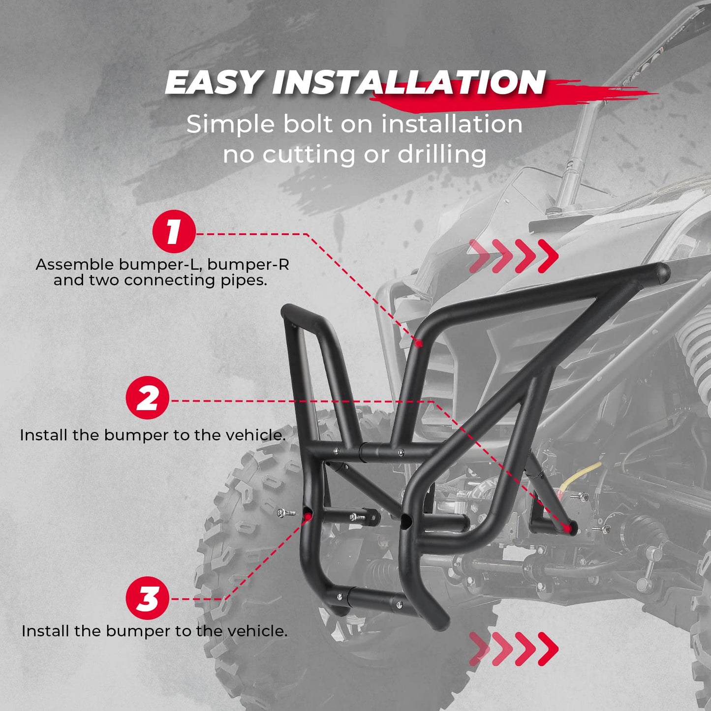 Kemimoto Front Bumper Brush Guard for CFMOTO ZForce 950