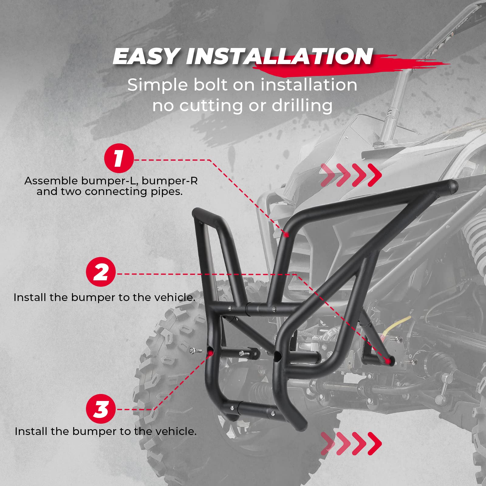 Kemimoto Front Bumper Brush Guard for CFMOTO ZForce 950