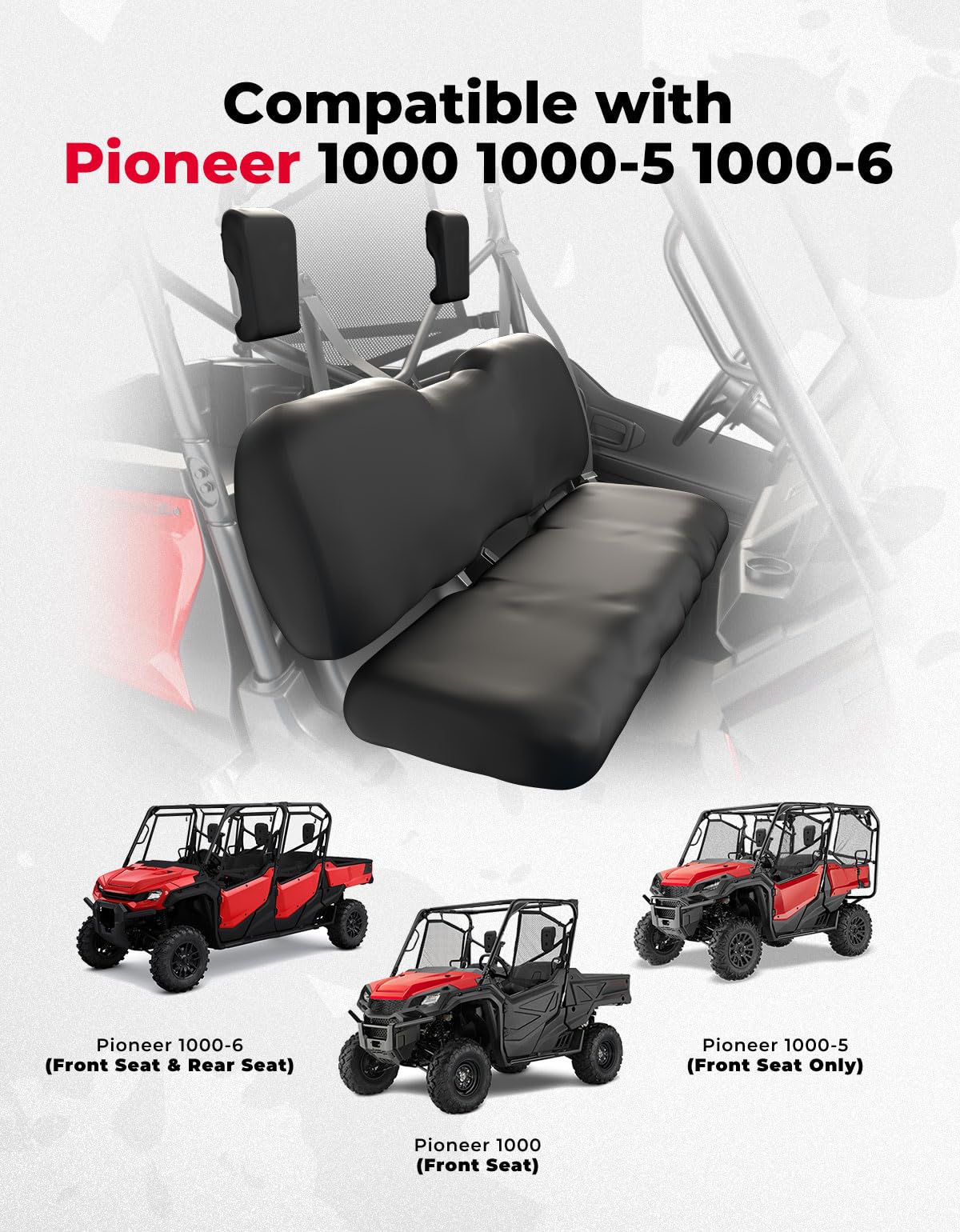 Kemimoto Upgraded Seat Covers for Honda Pioneer 1000